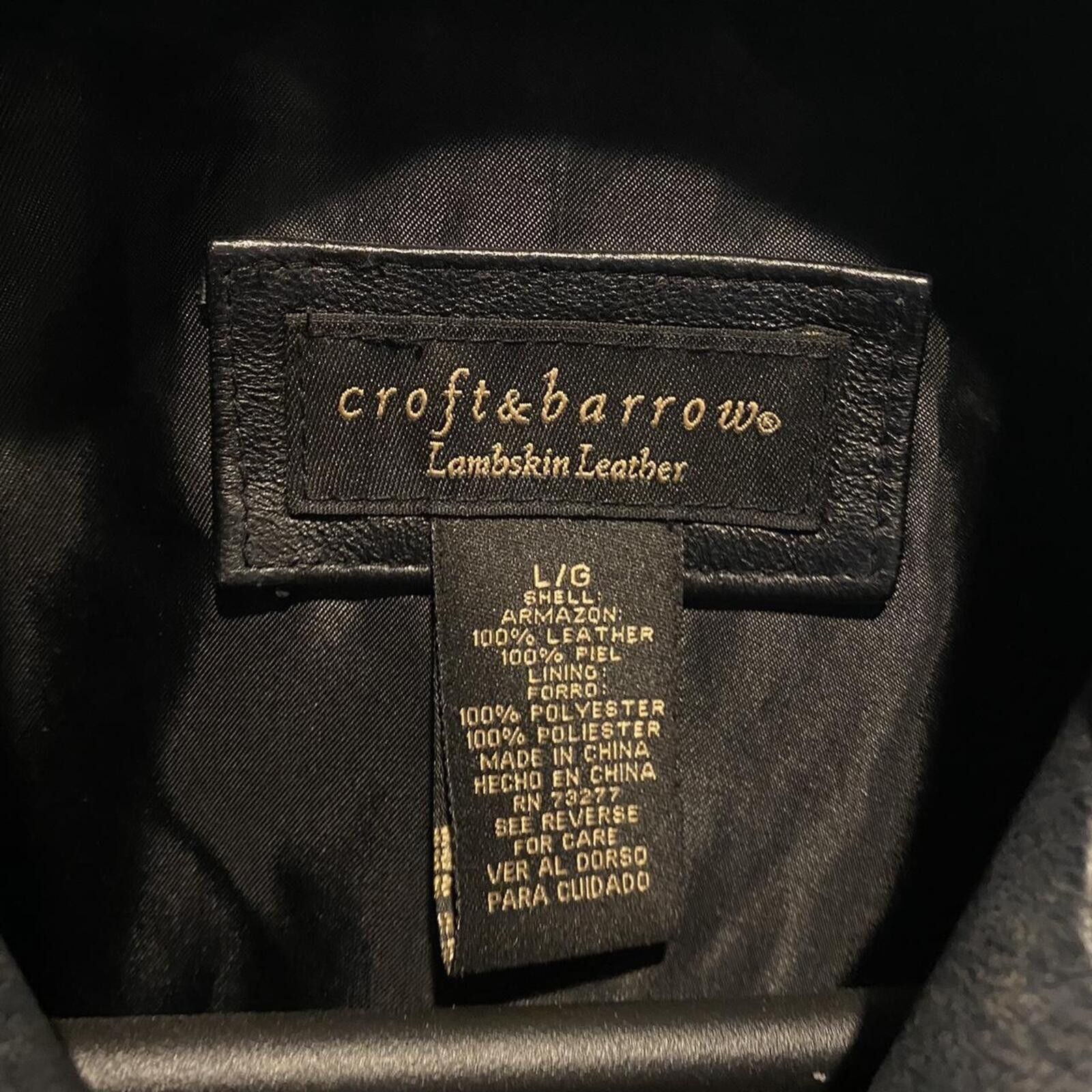 Croft & Barrow Croft & Barrow Gold Trim Lambskin Leather Jacket Size Large Size US L / EU 52-54 / 3 - 4 Thumbnail