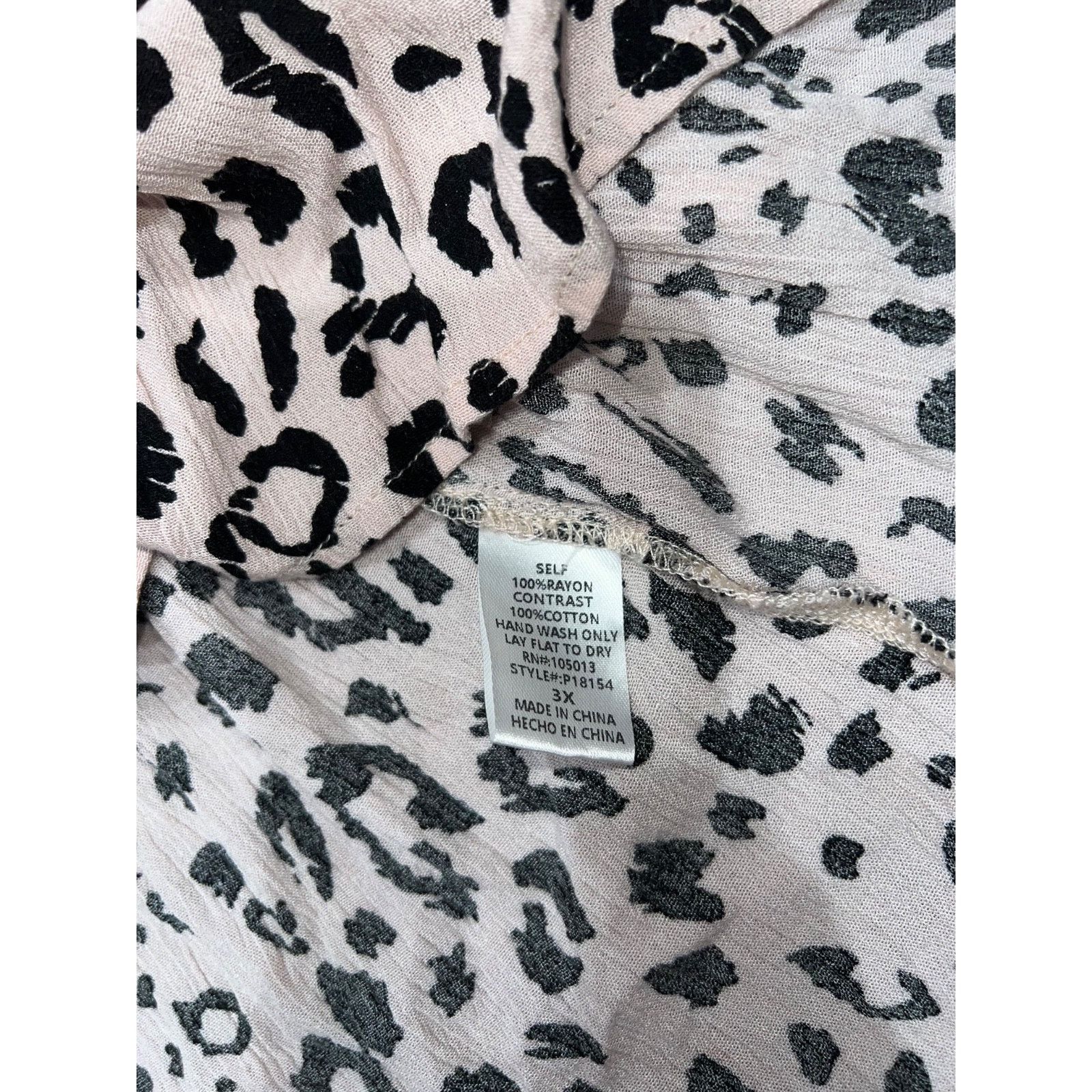 & Other Stories Savanna Jane Embroidered Cotton Leopard Blouse 3X A003183 Size 3XL / US 20-22 - 5 Thumbnail