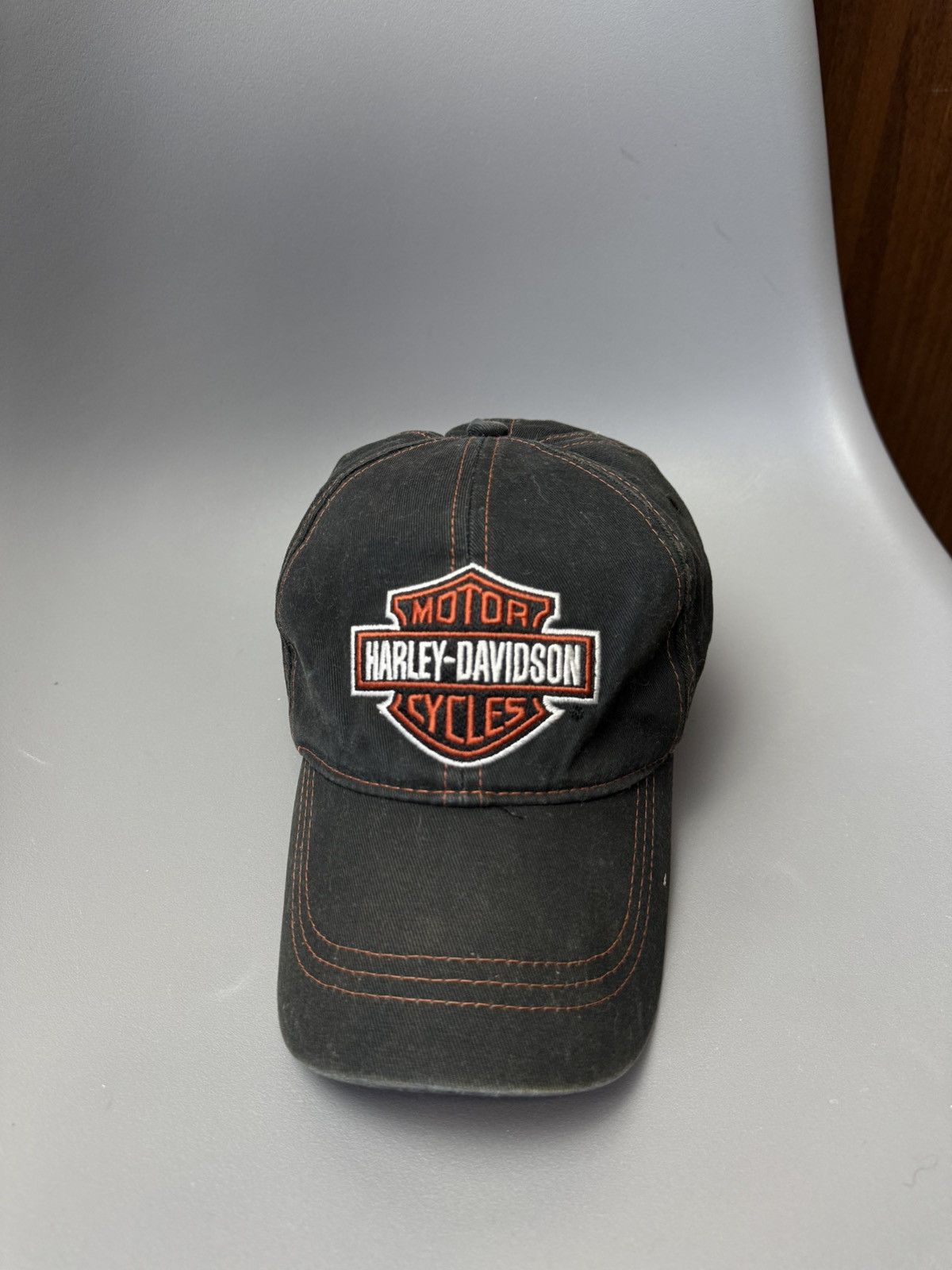 Harley Davidson Vintage Harley Davidson Denim Faded Flame Cap Y2K Size ONE SIZE - 2 Thumbnail