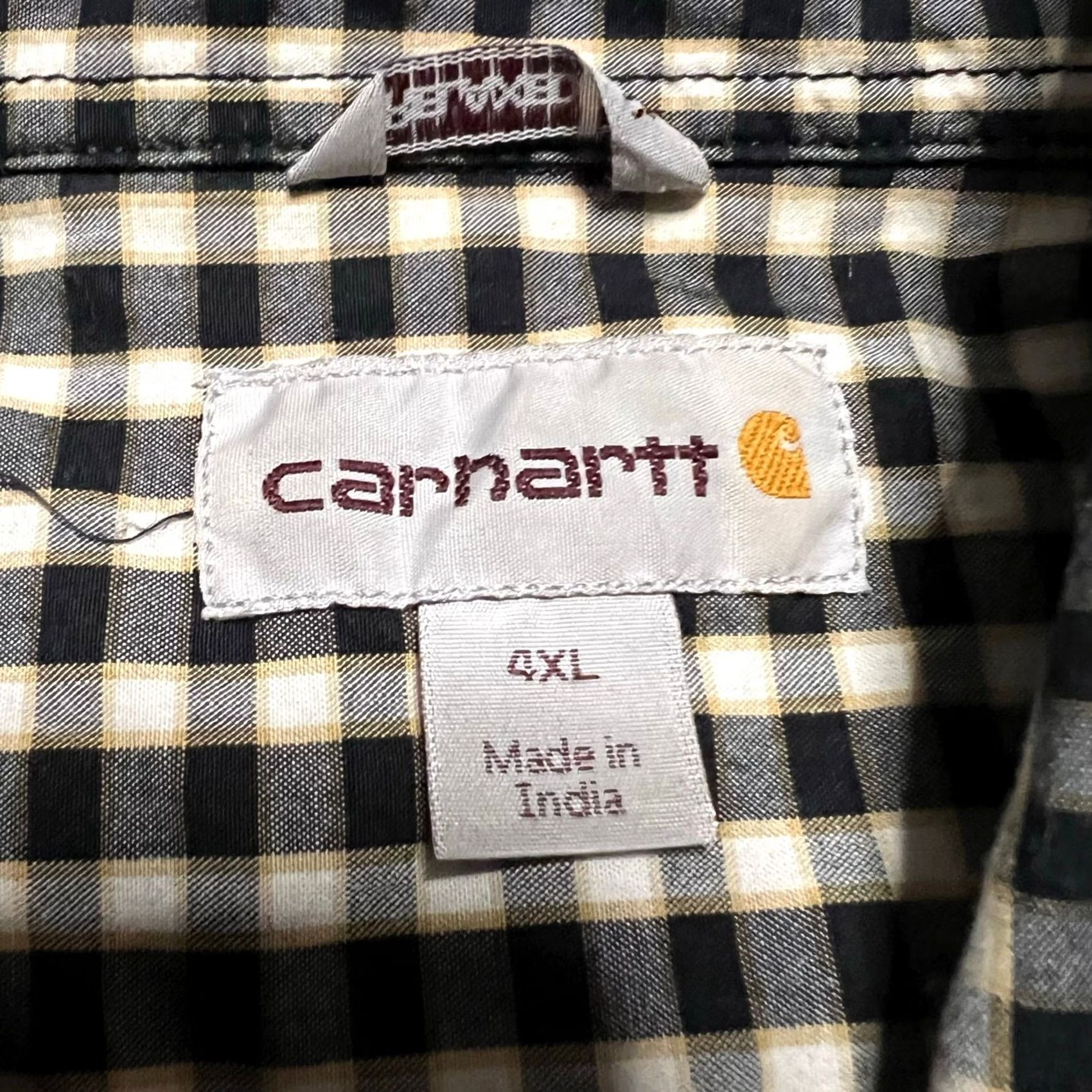 Carhartt Carhartt Shirt Mens 4XL Plaid Sleeve Button Short Sleeve Work Black 4XL Mens Size US XXL / EU 58 / 5 - 6 Thumbnail