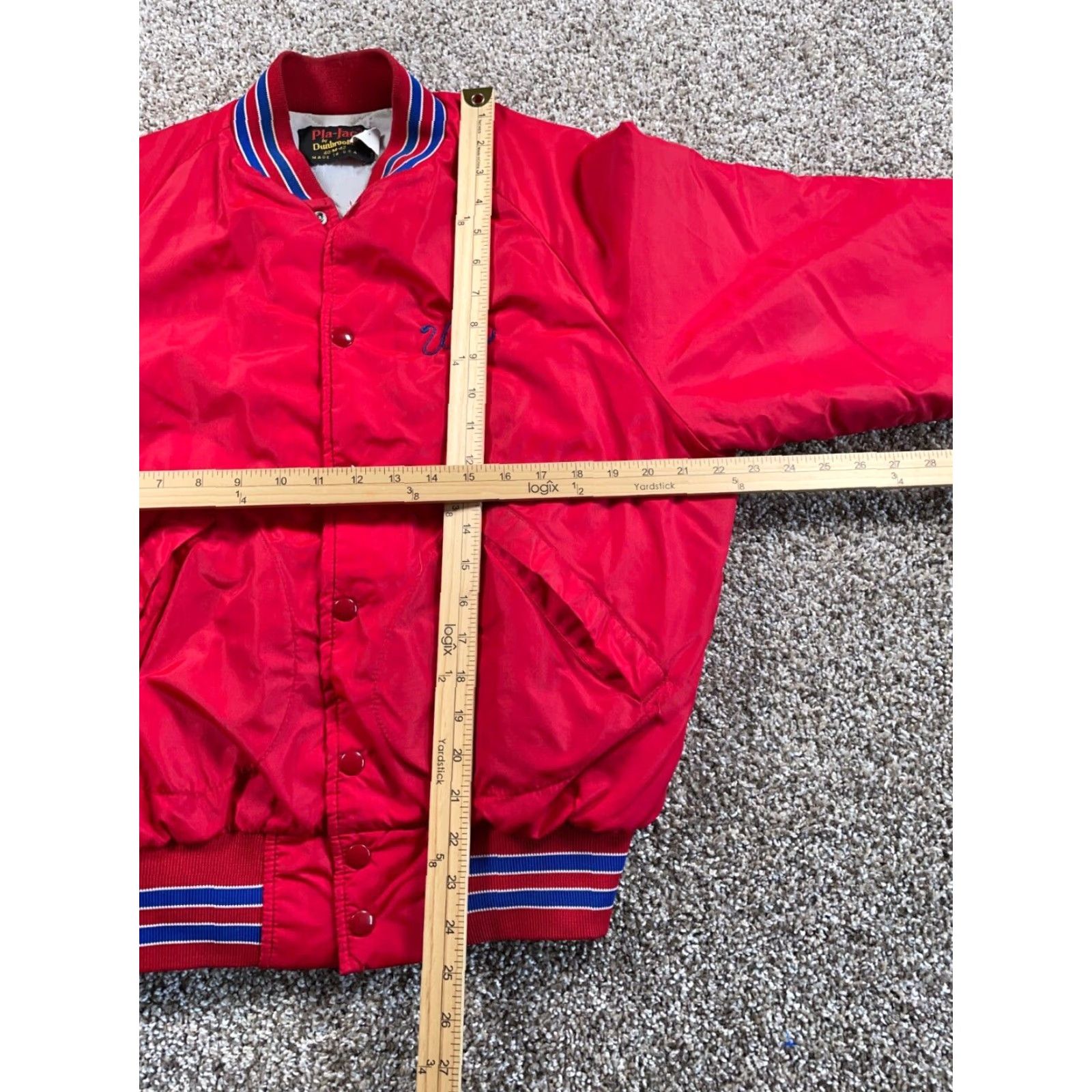 Dunbrooke VTG Dunbrooke Michigan Construction Company Satin Jacket Medium Red Bomber Jacket Satin Vintage Red Dunbrooke Jacket Size US M / EU 48-50 / 2 - 5 Thumbnail