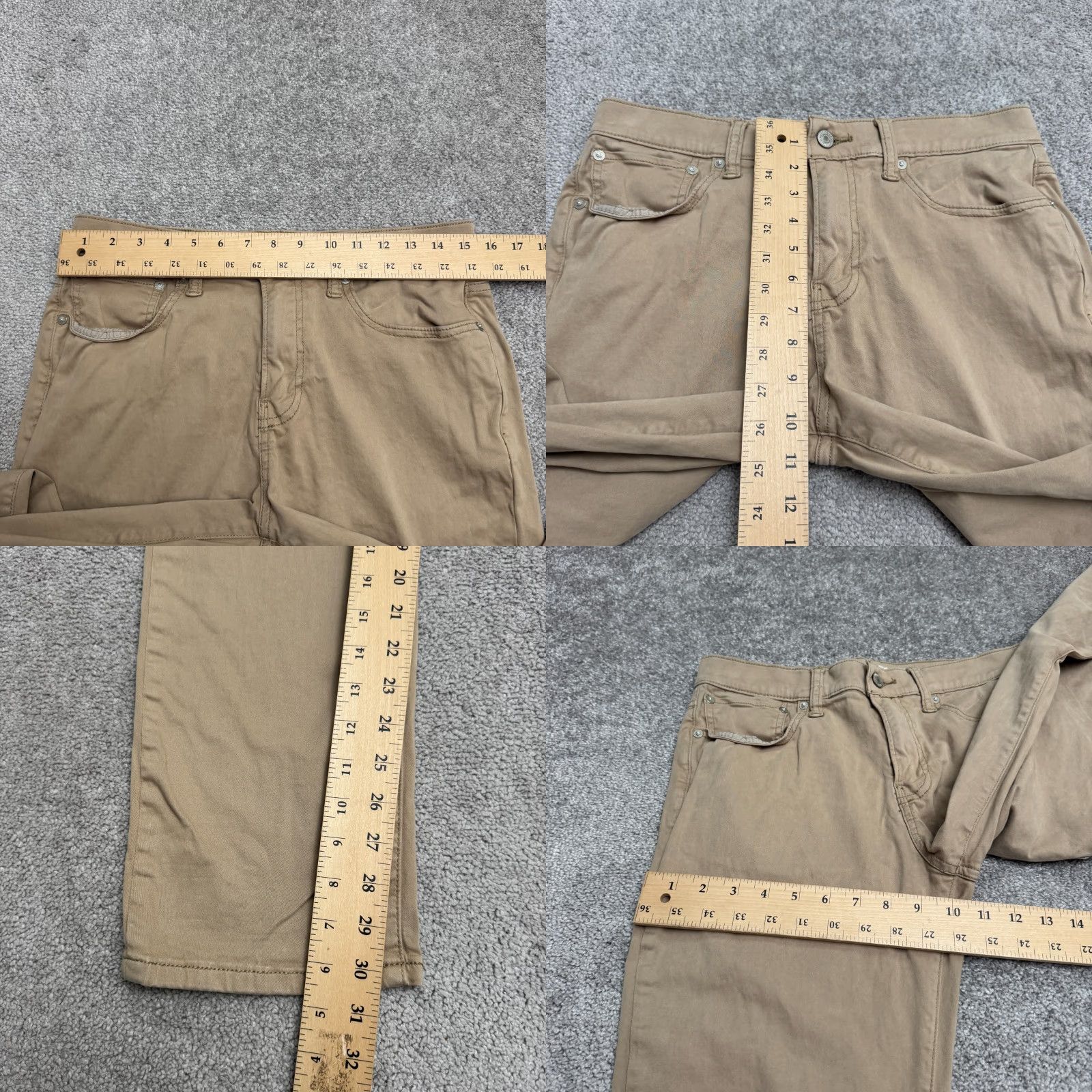 Lucky Brand Lucky Brand 223 Straight Leg Chino Pants Mens 31x32 Brown Cotton Classic Casual Workwear Trending 00s Mens Size US 31 - 9 Thumbnail