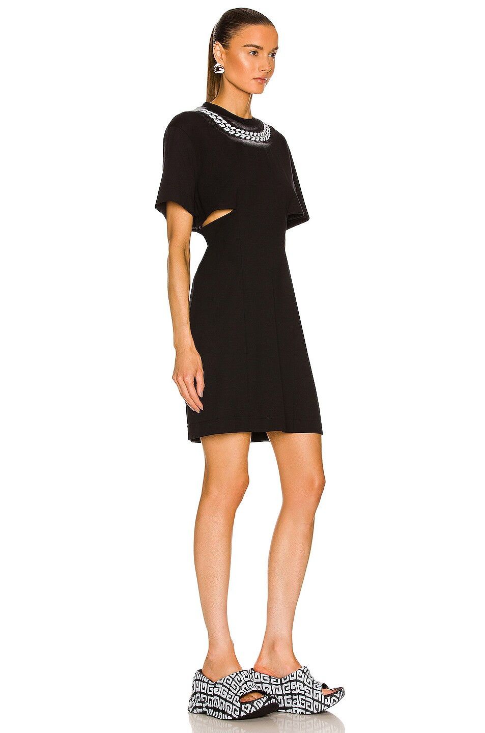 Givenchy Black Sprayed Chain Mini Dress Size XS / US 0-2 / IT 36-38 - 3 Thumbnail