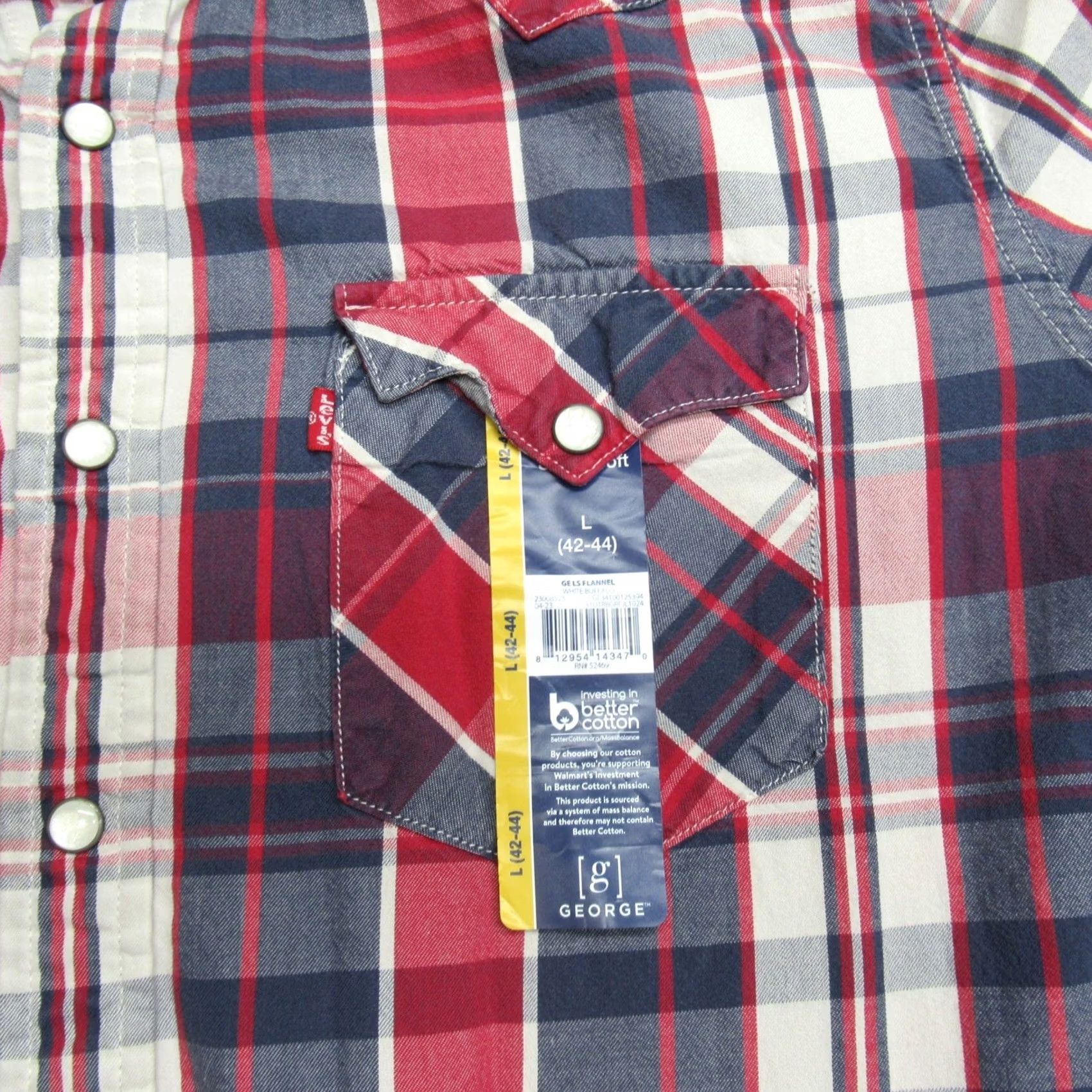 Levi's Levi'S Red Plaid Shirt Men Large Size Size US L / EU 52-54 / 3 - 3 Thumbnail