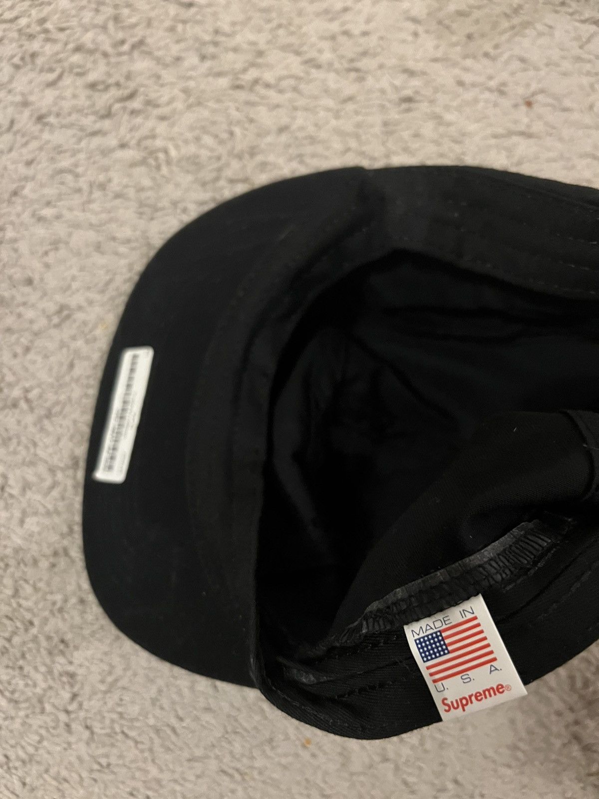 Supreme Supreme Side Zip Camp Cap Black/Red Size ONE SIZE - 6 Thumbnail