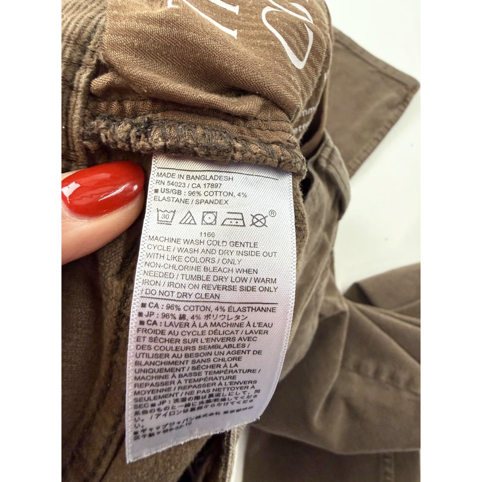 Banana Republic Banana Republic Travel Cord Mens Pants 29x27 Brown Corduroy Chino Stretch Casual Size US 29 - 4 Thumbnail