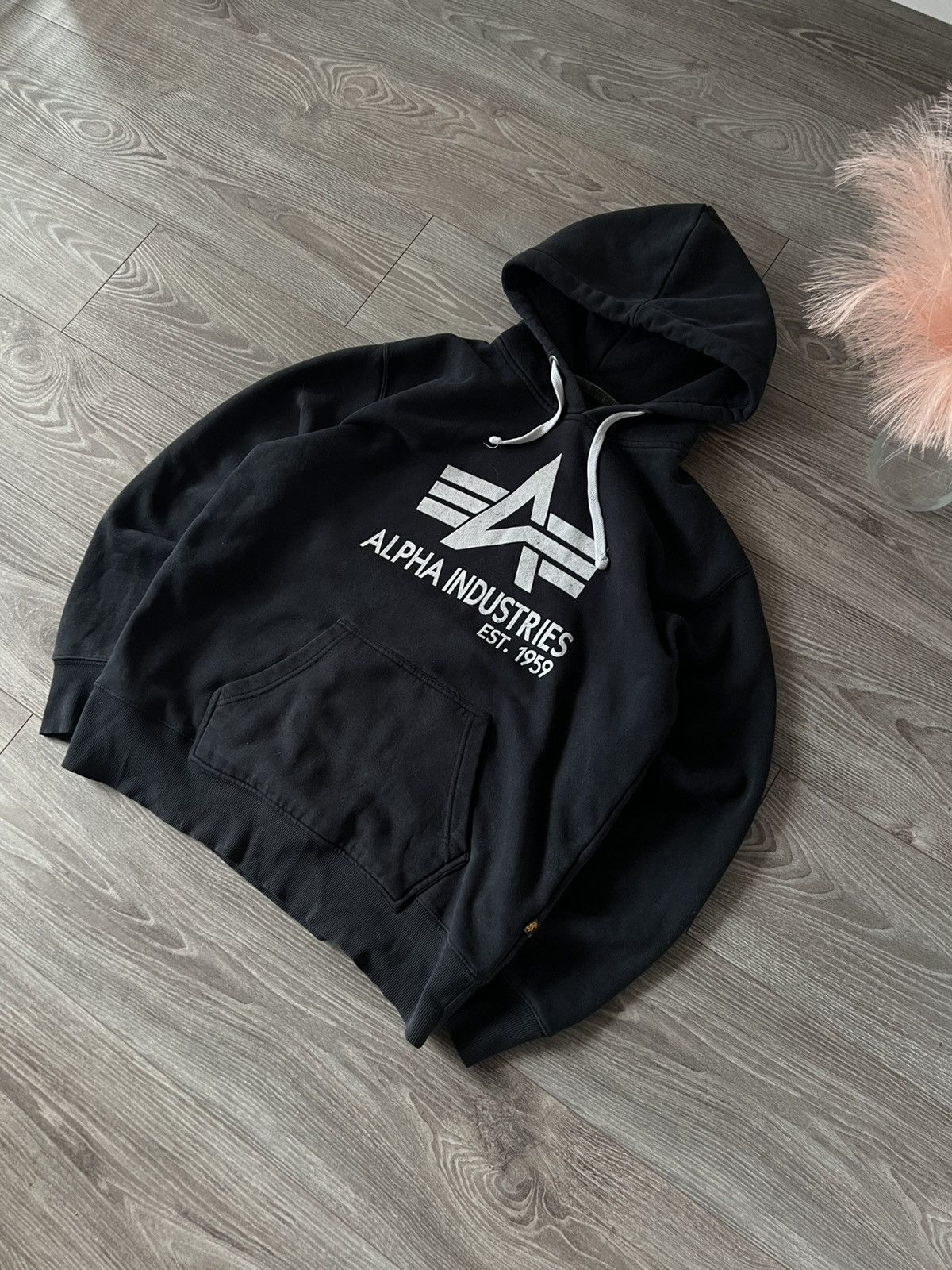 Alpha Industries × Vintage ‼️Vintage Rare Alpha Industries Bug Logo Aviator Hoodie‼️ Size US L / EU 52-54 / 3 - 5 Thumbnail