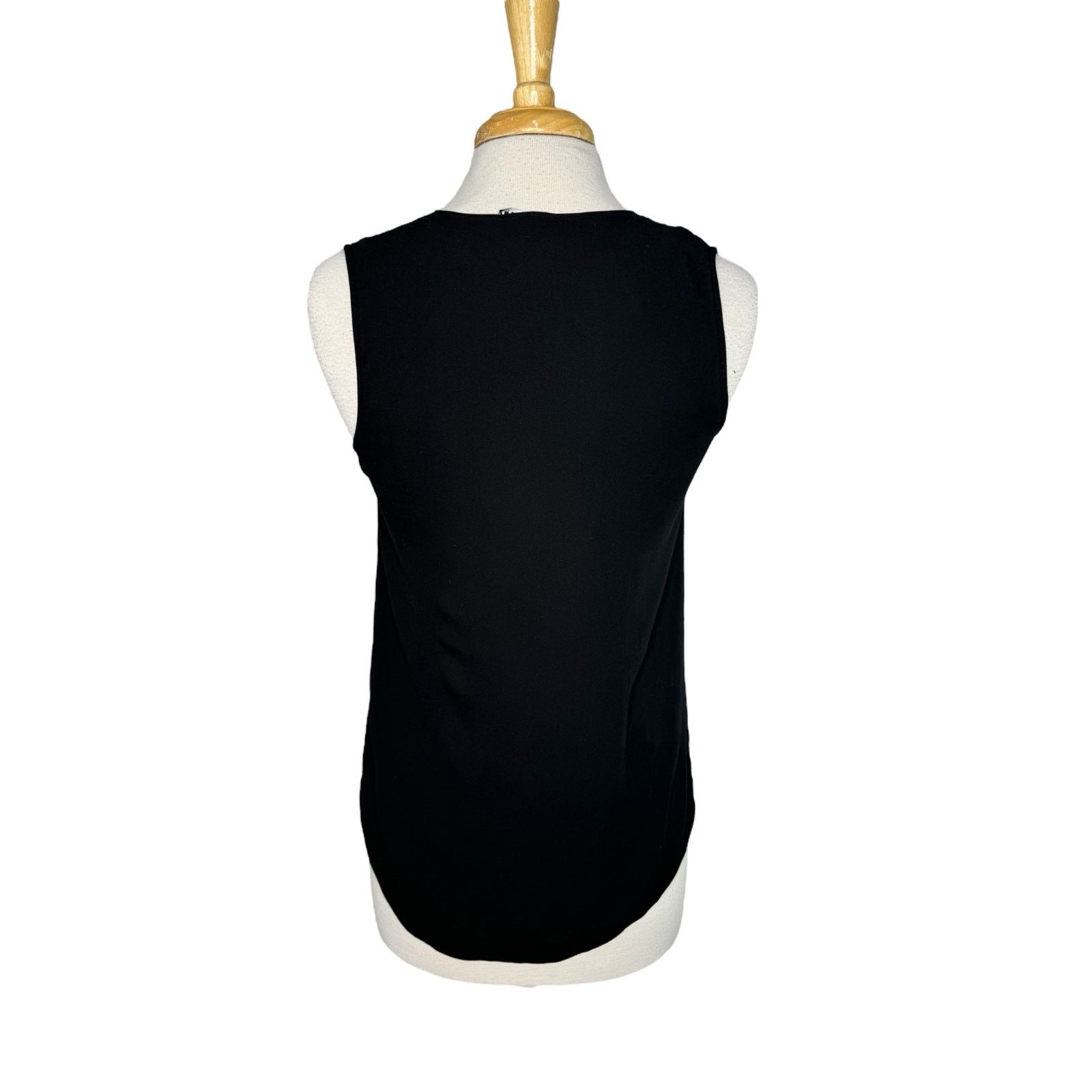 Theory THEORY Meighlan Black Sleeveless Silk Top Small Women V-neck Size S / US 4 / IT 40 - 3 Thumbnail