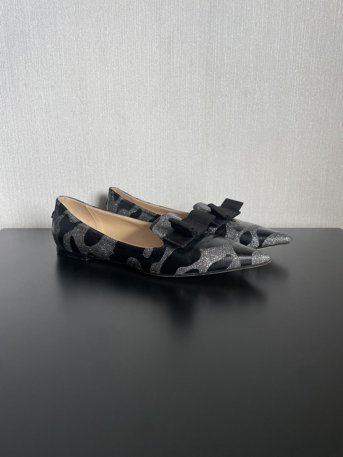 Designer × Jimmy Choo Archive Cyber Y2k Jimmy Choo Camo Ballets 2000s Flats Bows Size US 9 / IT 39 - 2 Thumbnail