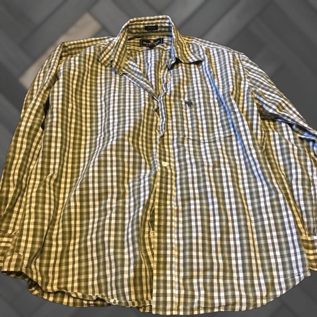 Abercrombie & Fitch VINTAGE Abercrombie & Fitch Shirt Mens L Green Stripe Button-Down 90s Y2K Athletic Fit"} Size US L / EU 52-54 / 3 - 1 Thumbnail
