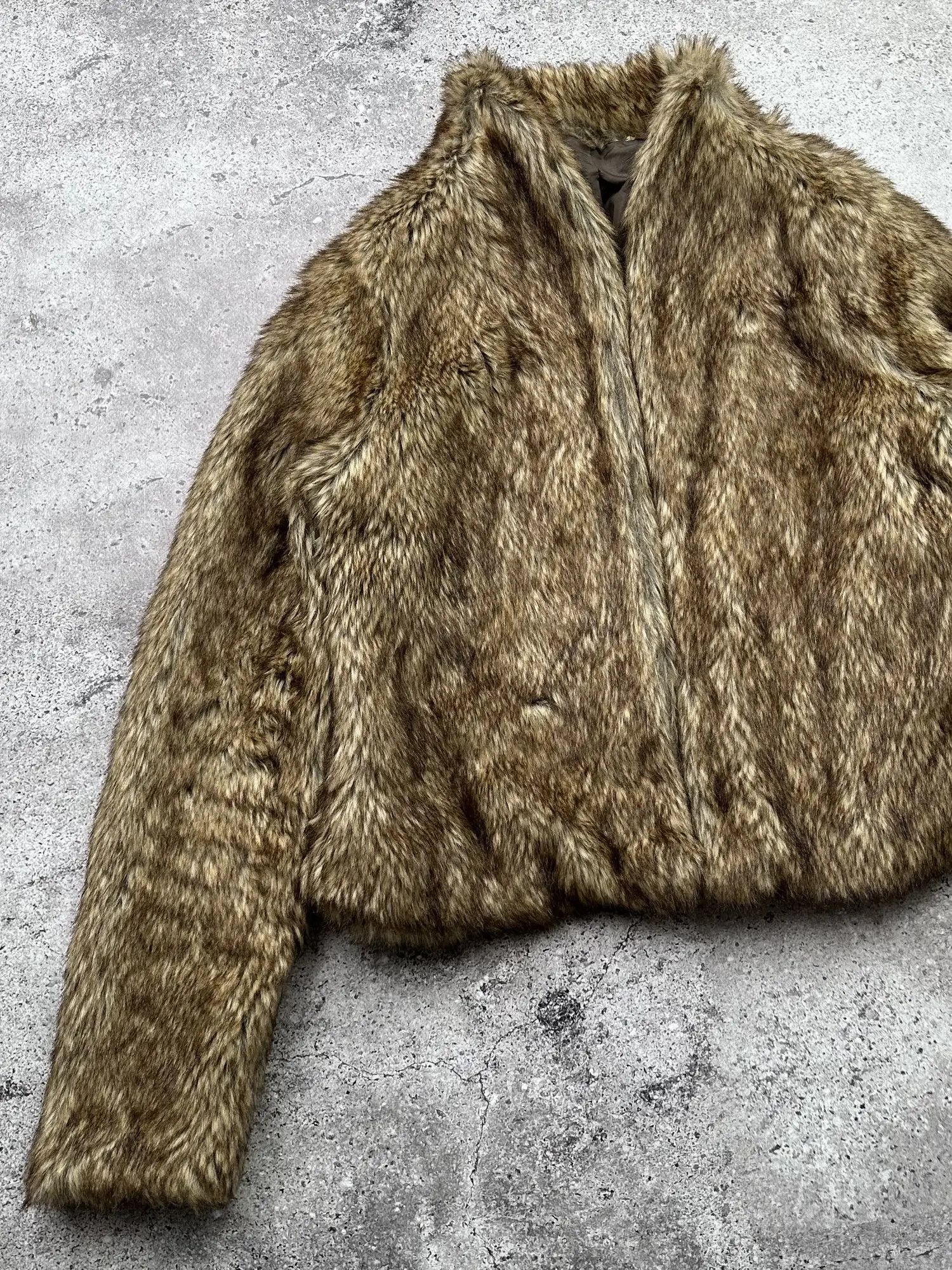 Vintage Vintage Cropped Faux Fur Jacket C7(V106)E8 Size S / US 4 / IT 40 - 2 Thumbnail