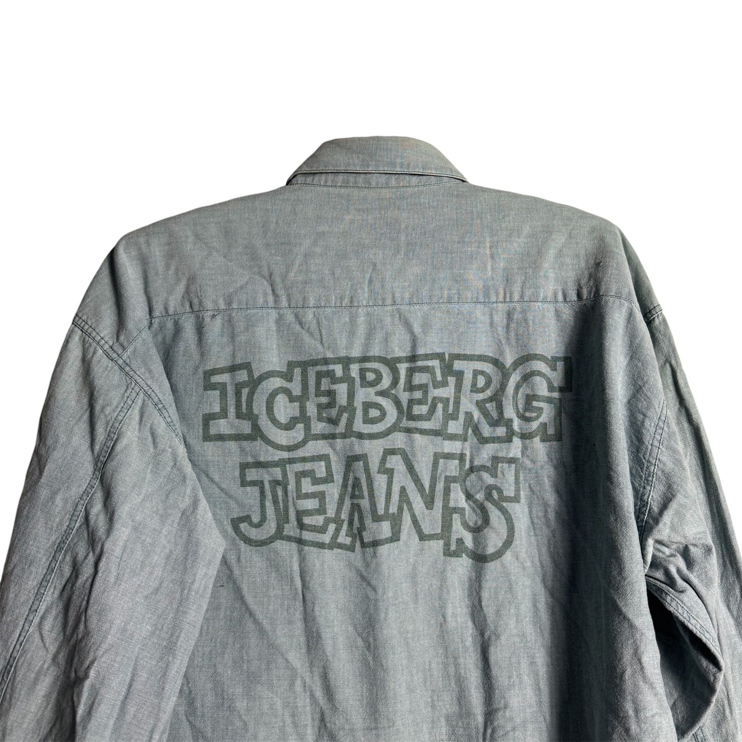 Iceberg 🔥RARE🔥Vintage Iceberg Spellout Chambray Button Up Shirt Size US L / EU 52-54 / 3 - 2 Thumbnail