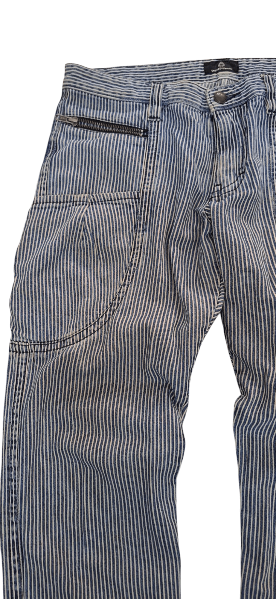 5351 POUR LES HOMMES × If Six Was Nine × Japanese Brand 291295 Homme Hickory Stripe 6 Pocket Trousers Pants Size US 32 / EU 48 - 5 Thumbnail