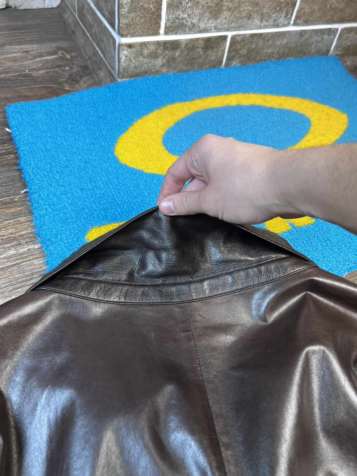 Yves Saint Laurent Yves Saint Laurent Rive Gauche Brown Leather Jacket Size XS / US 0-2 / IT 36-38 - 20 Thumbnail