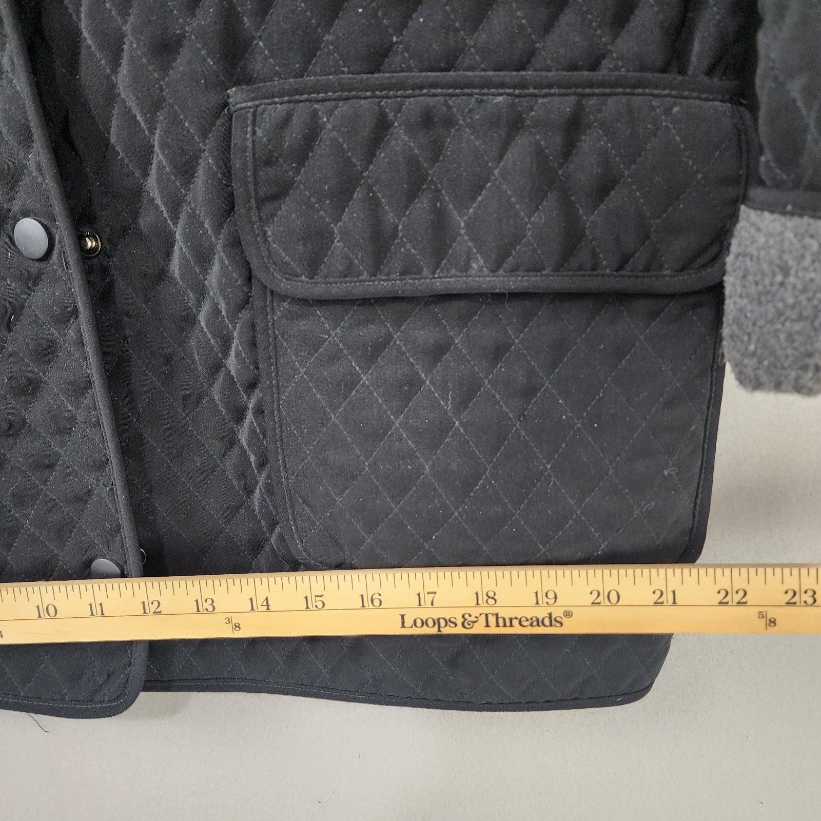 Other Hilary Radley Black Quilted Coat Women Small Snap Closure Size S / US 4 / IT 40 - 7 Thumbnail