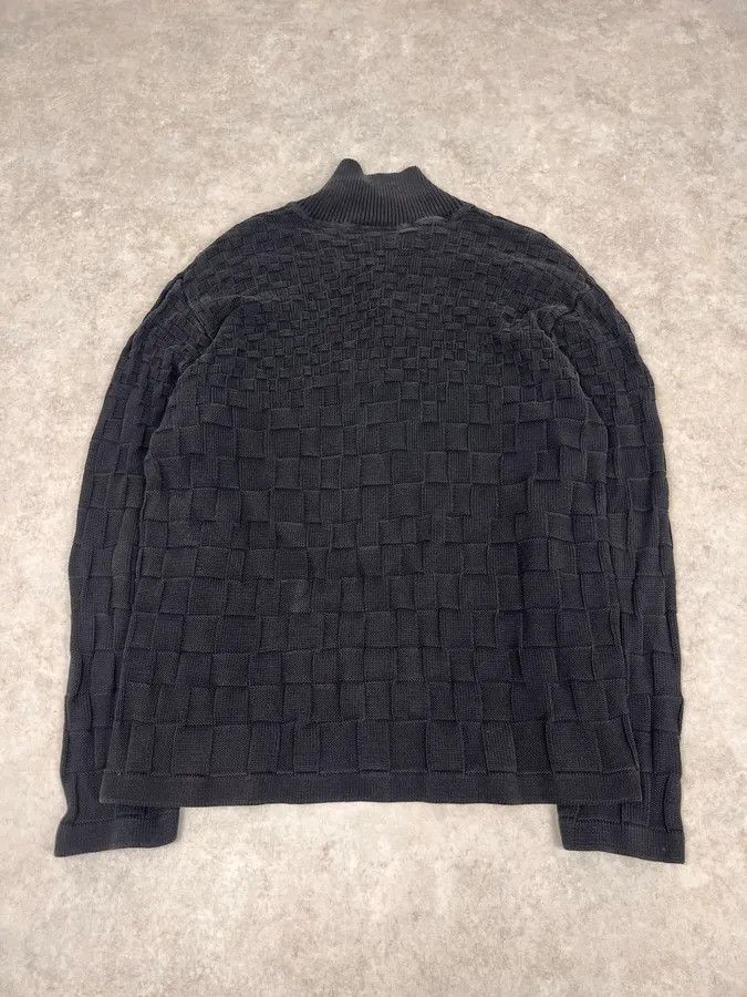 Versace 2000s Versace Black Waffled Textured Polo Size US M / EU 48-50 / 2 - 7 Thumbnail