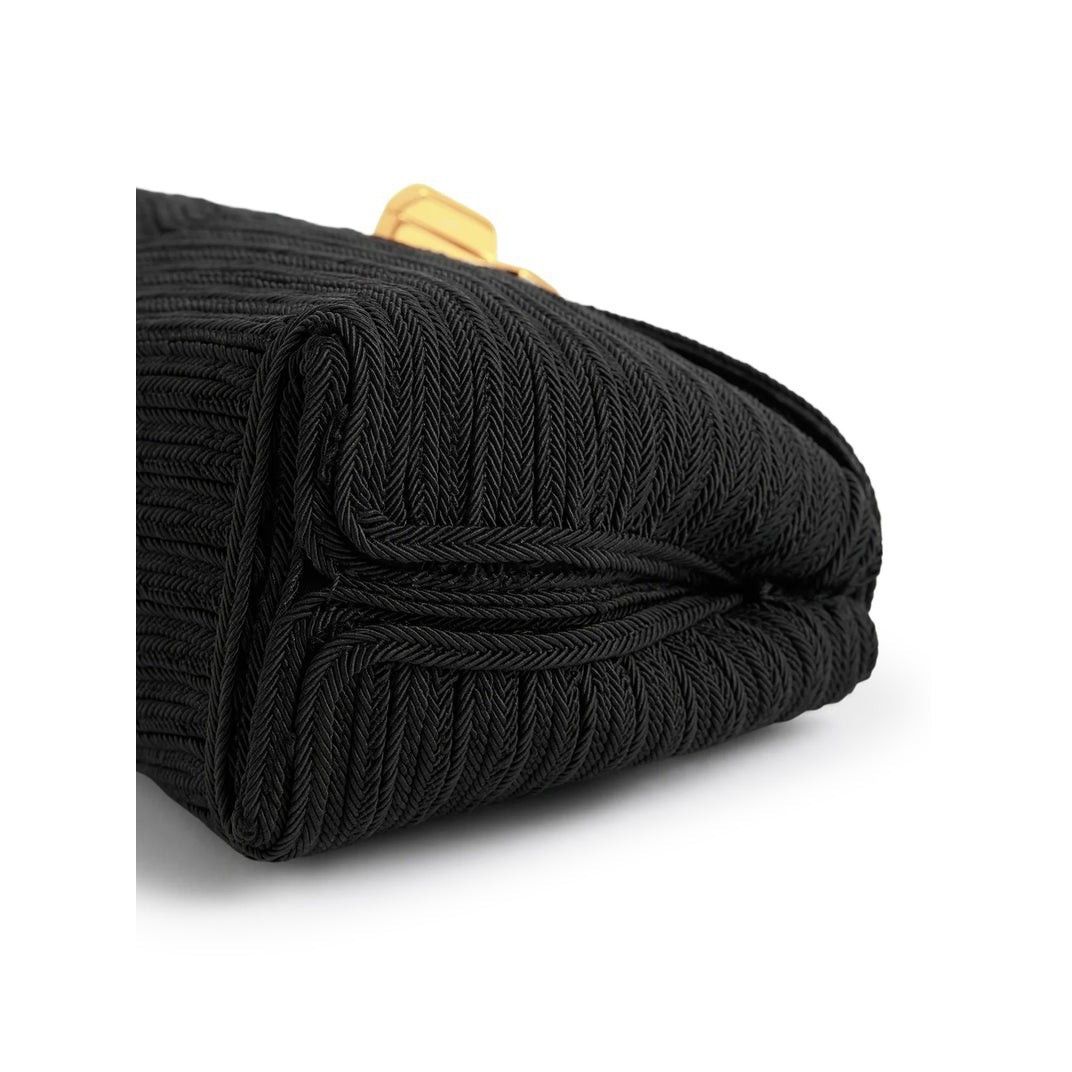 Toteme TOTEME T-Lock Black Drawstring Mini Clutch New Size ONE SIZE - 4 Thumbnail