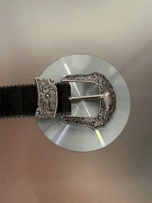 Japanese Brand Y2K Gothic Buckle Belt Size 30 - 3 Thumbnail