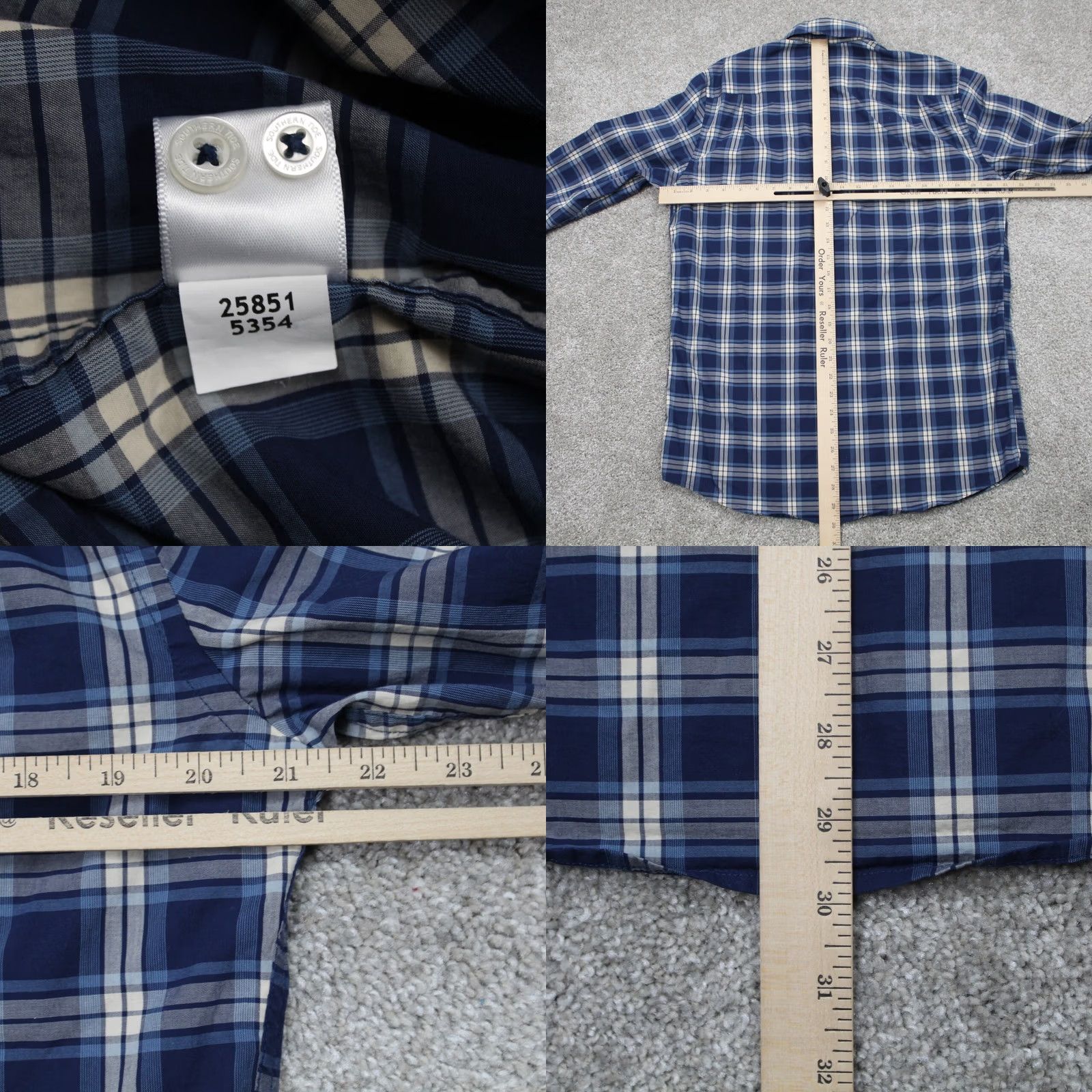 Southern Tide Southern Tide Shirt Mens Small Blue/ tan Cotton Stretch L/S Button-Up Size US S / EU 44-46 / 1 - 8 Thumbnail