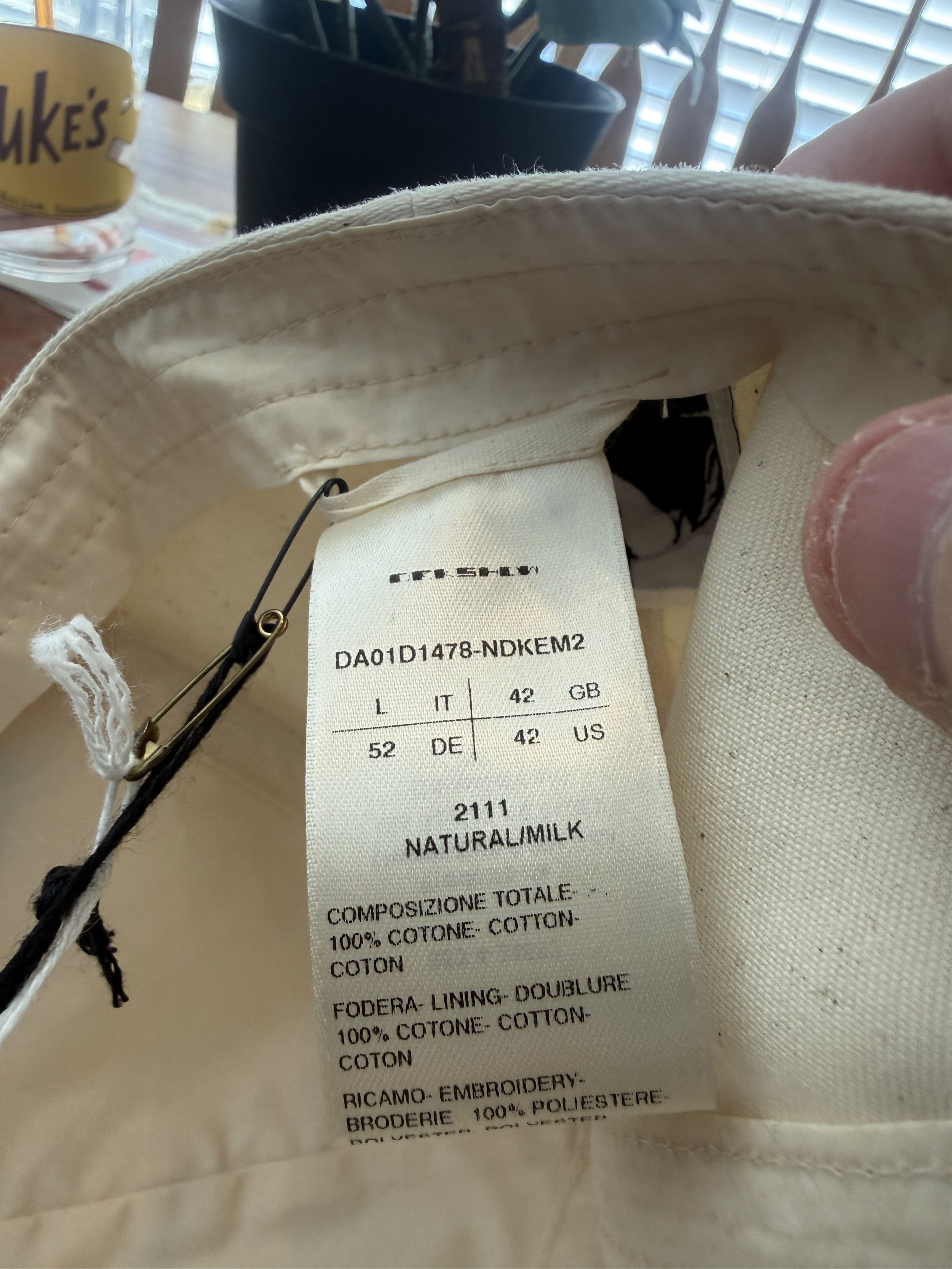 Rick Owens Drkshdw Rick owens Drkshdw Lido Hat BNWT natural Size 42 - 3 Thumbnail