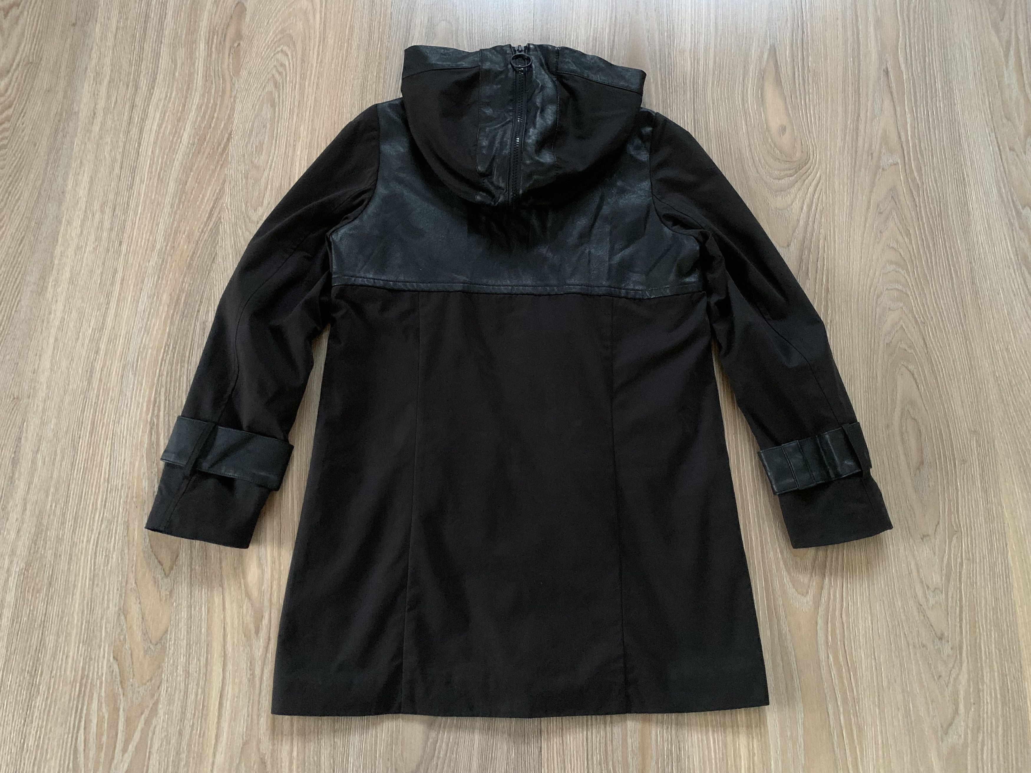 Sisley Sisley Black Hood Cloak Trench Size M / US 6-8 / IT 42-44 - 3 Thumbnail