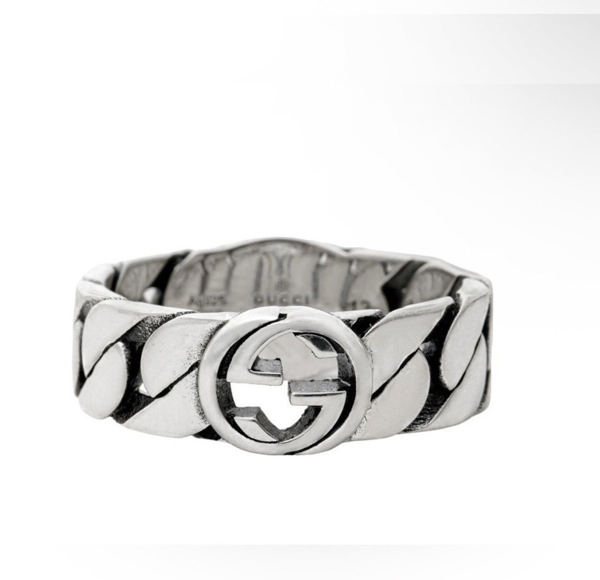 Gucci Gucci Sterling Silver Interlocking Ring Ag 925 678656 Size ONE SIZE - 3 Thumbnail