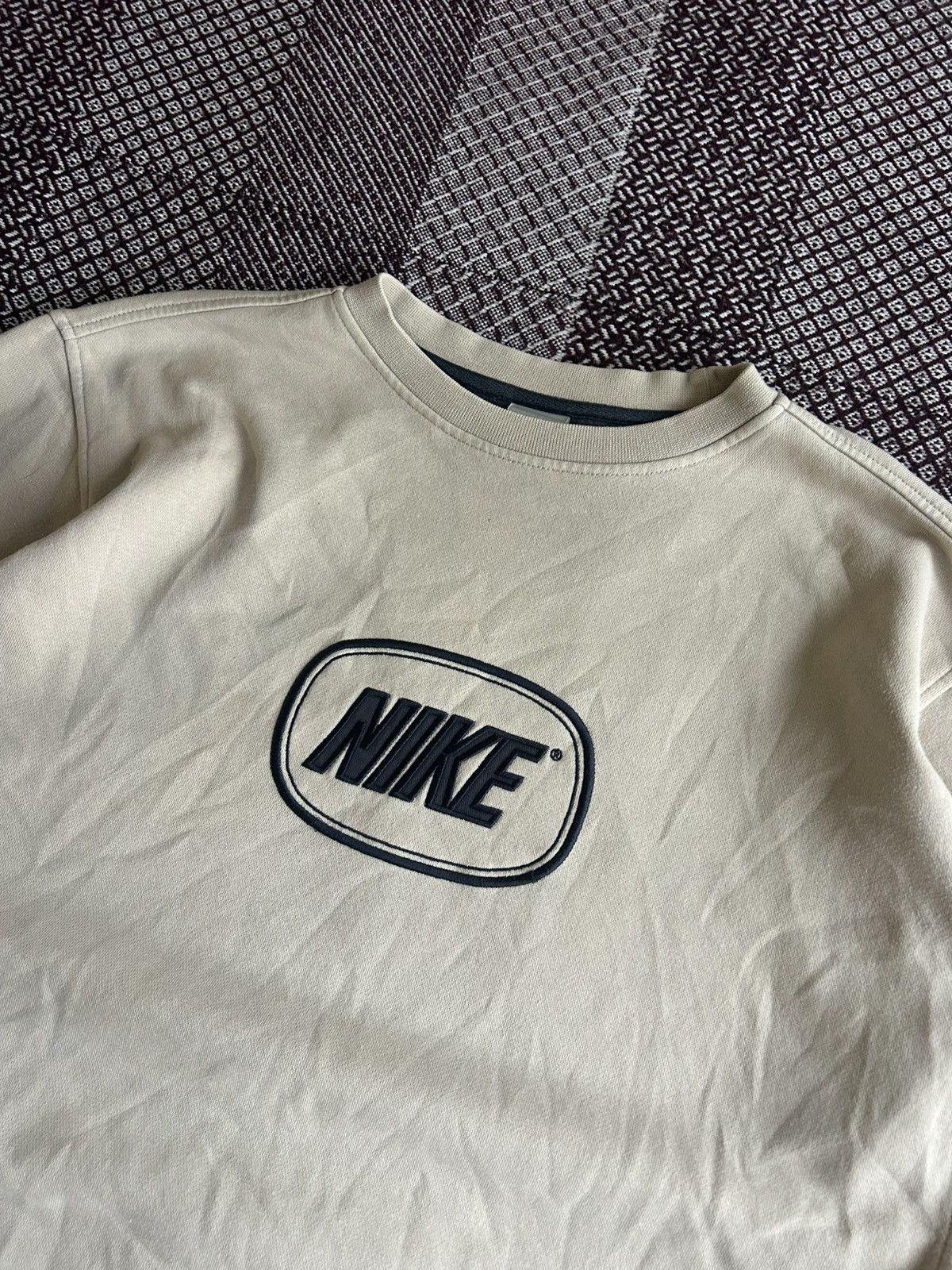 Nike Vintage Nike 90s Crewneck Big Logo Sweatshirt Beige Rare Y2K Size US XL / EU 56 / 4 - 3 Thumbnail