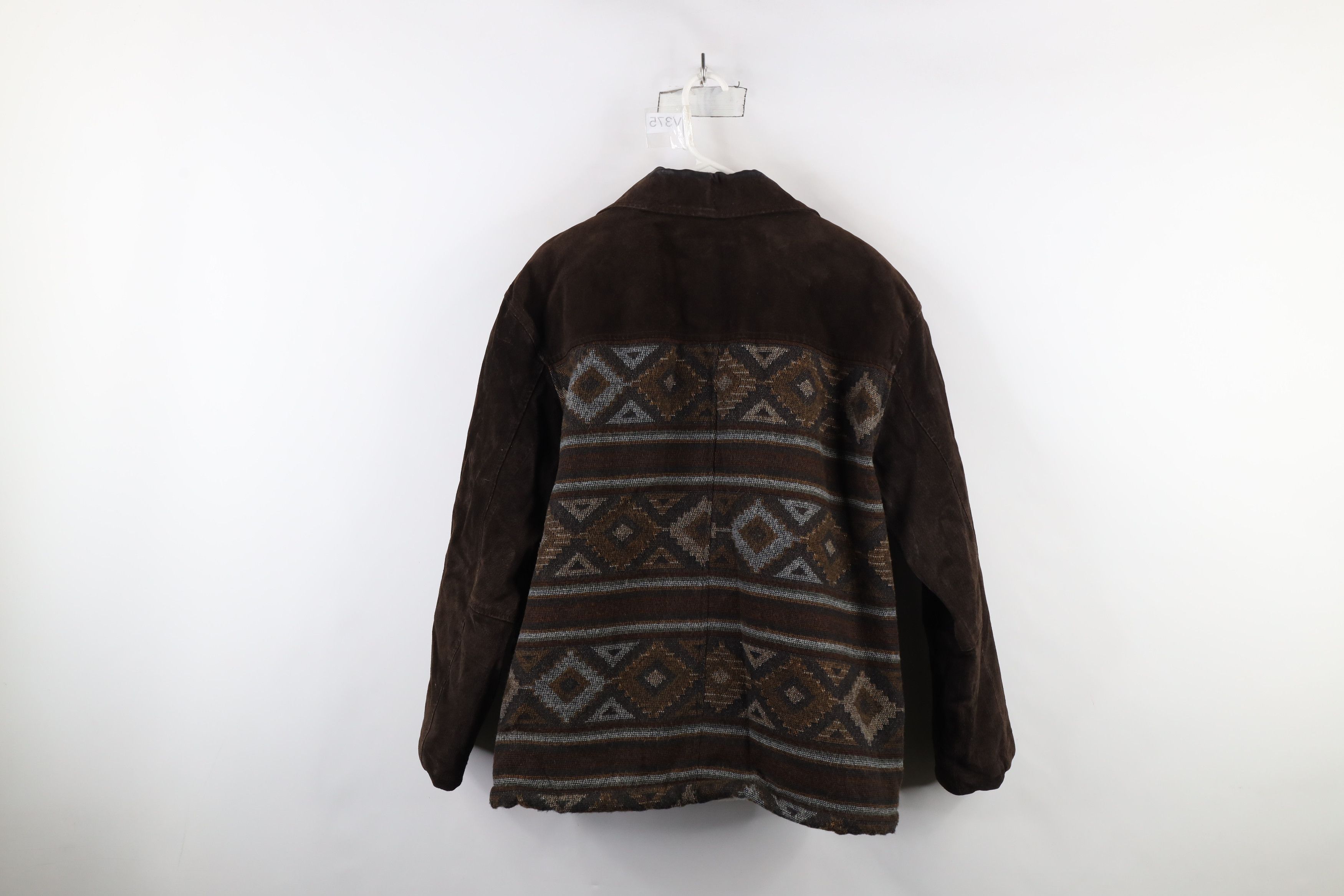 Vintage Vintage 90s Streetwear Suede Leather Southwestern Jacket Size US M / EU 48-50 / 2 - 16 Thumbnail