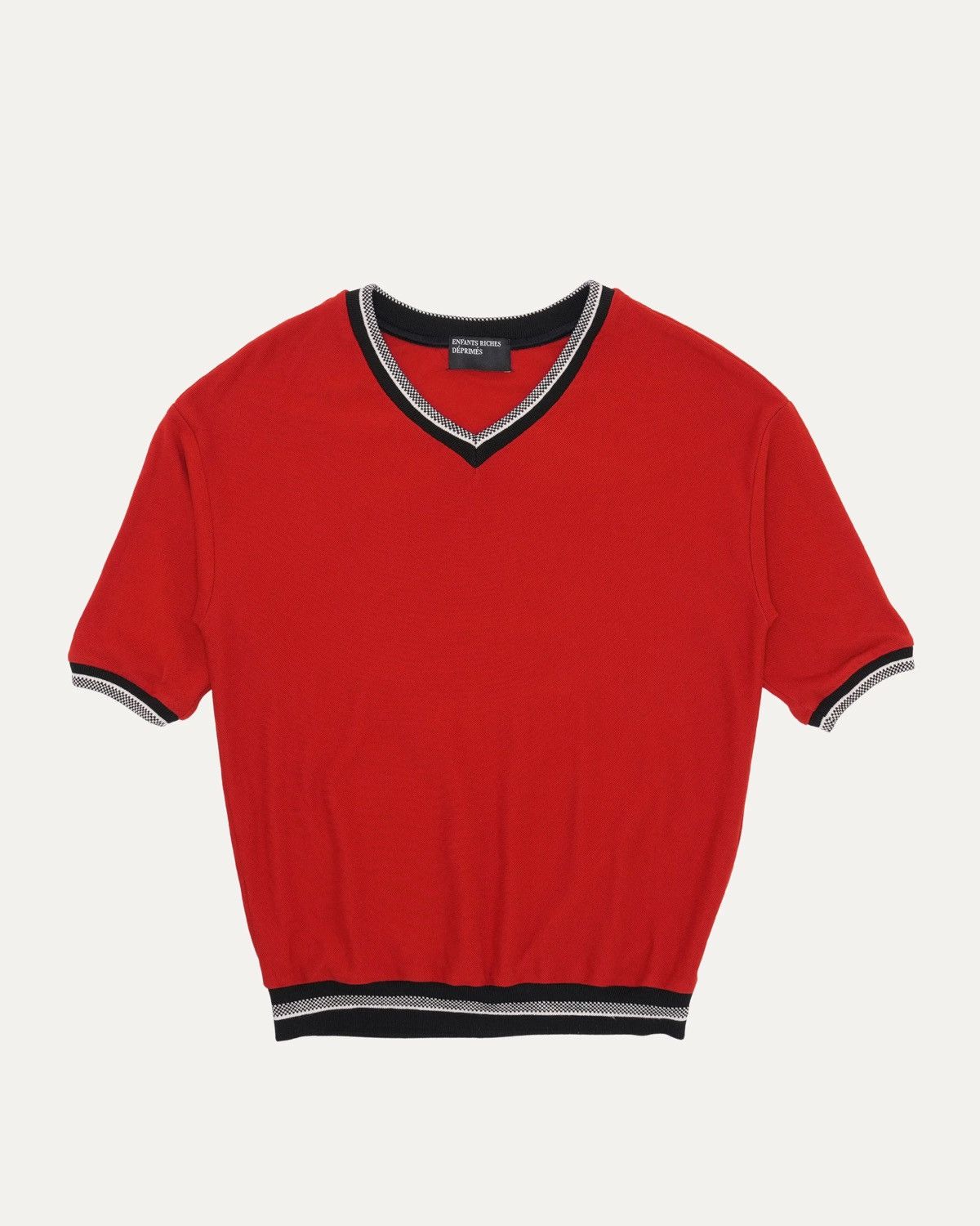 Enfants Riches Deprimes Enfants Knit London Prep Red V-neck Sweater Shirt Size US M / EU 48-50 / 2 - 1 Thumbnail