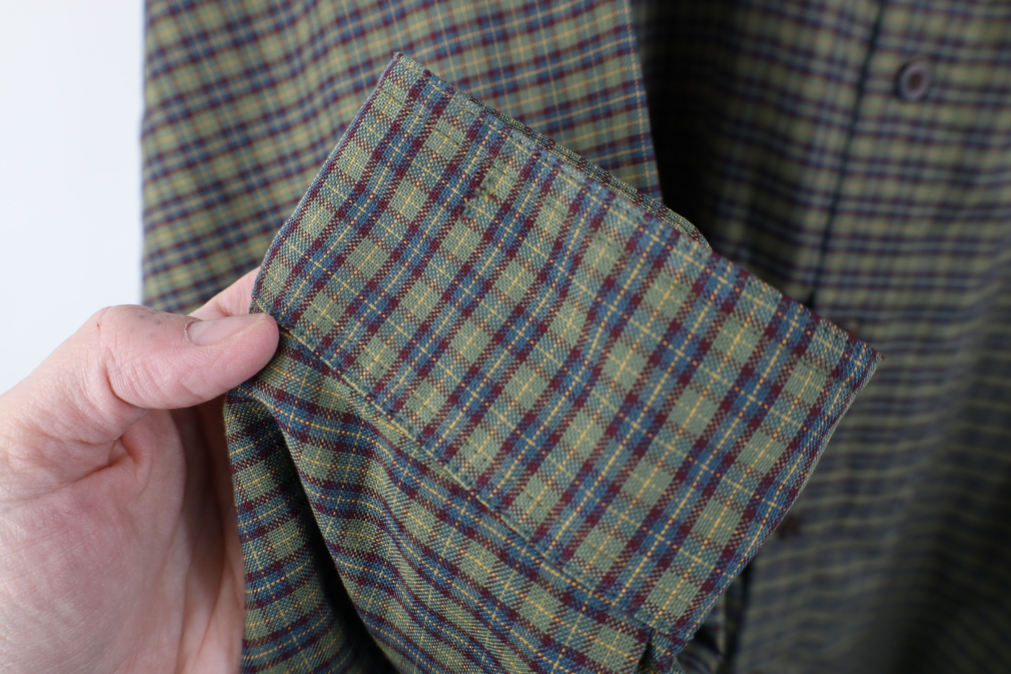 L.L. Bean Vintage 90s LL Bean Button Down Shirt Green Plaid USA Size US L / EU 52-54 / 3 - 5 Thumbnail