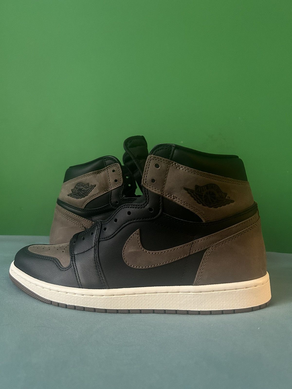 image of Nike Air Jordan 1 High Palomino 2023 Shoes in Brown, Men's (Size 11)