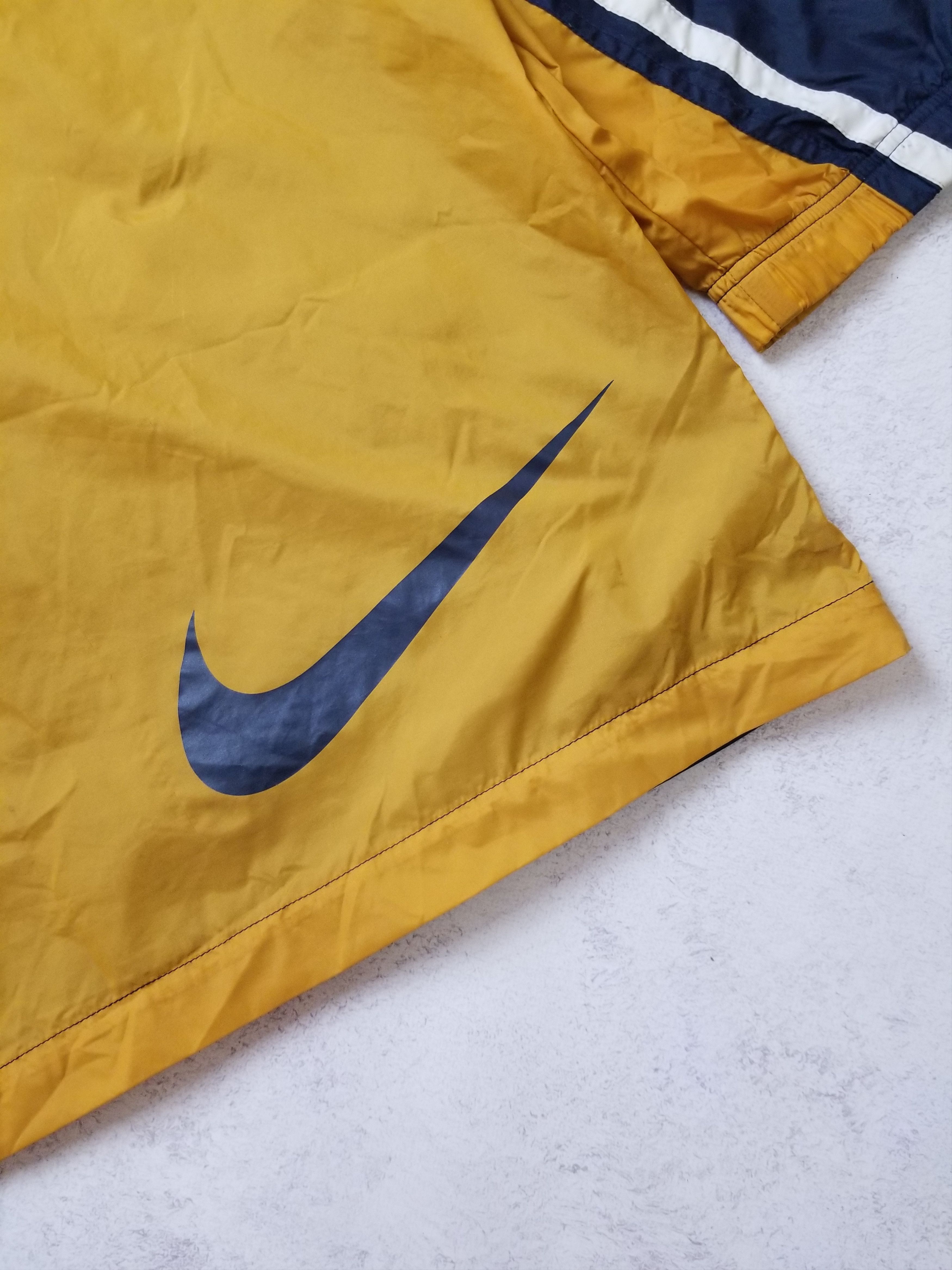 Nike Vintage Nike 90s Windbreaker Jacket Lined Navy Blue Mustard Size US XL / EU 56 / 4 - 7 Thumbnail