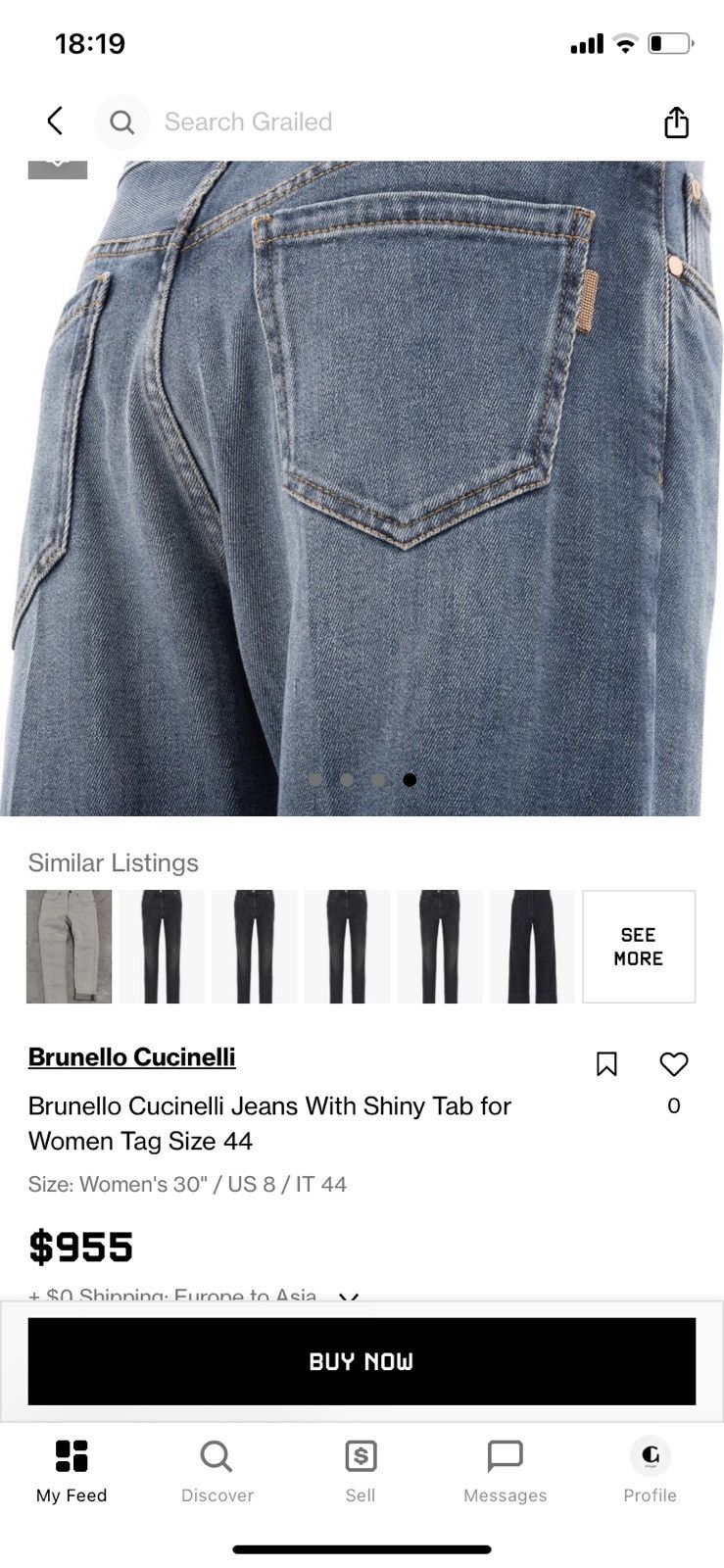 Brunello Cucinelli Brunello Cucinelli black wash wideleg jeans Size 26" / US 2 / IT 38 - 7 Thumbnail
