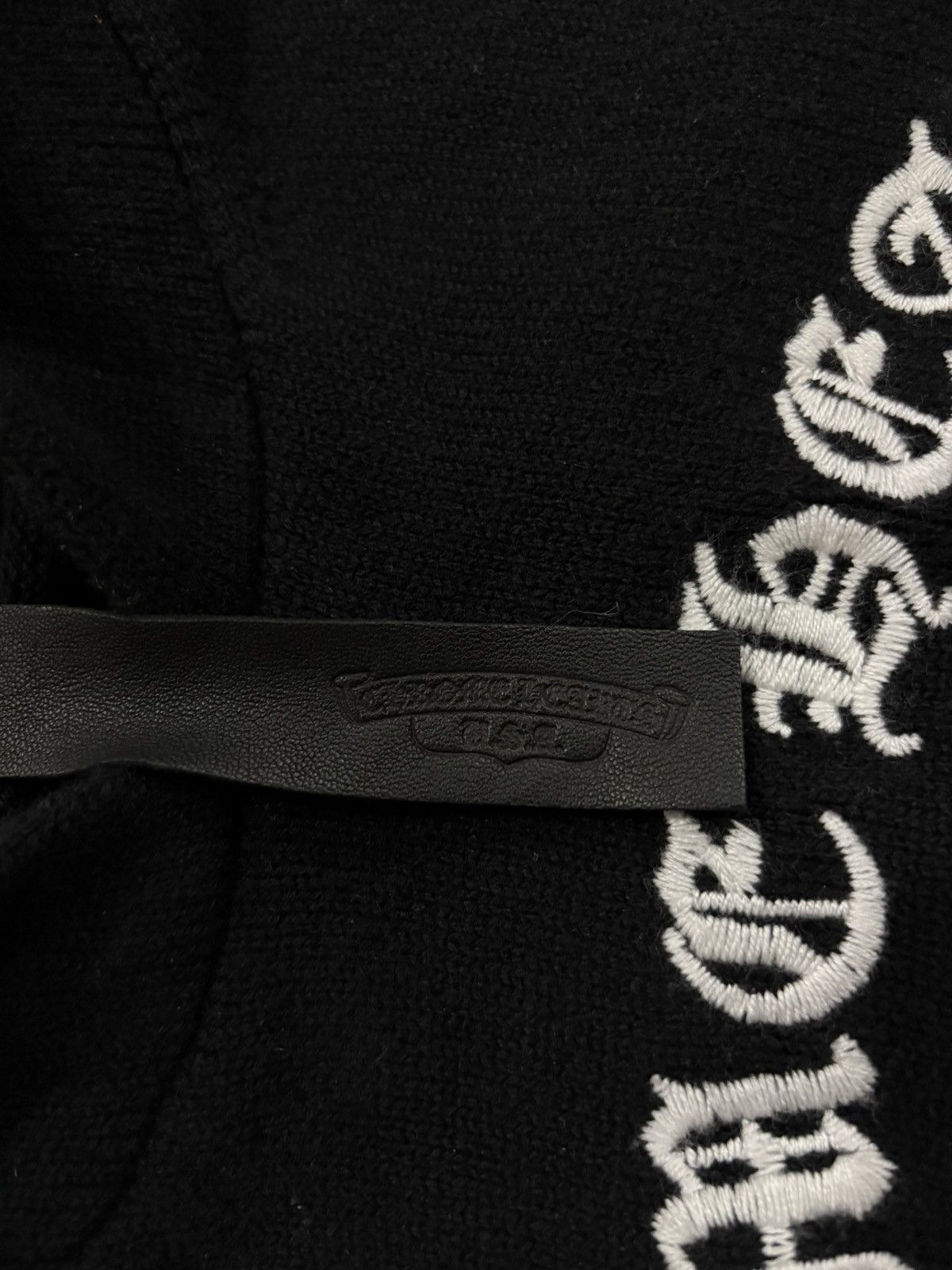 Chrome Hearts Chrome Hearts Triple Cross Leather Cashmere Hoodie Size US M / EU 48-50 / 2 - 8 Thumbnail