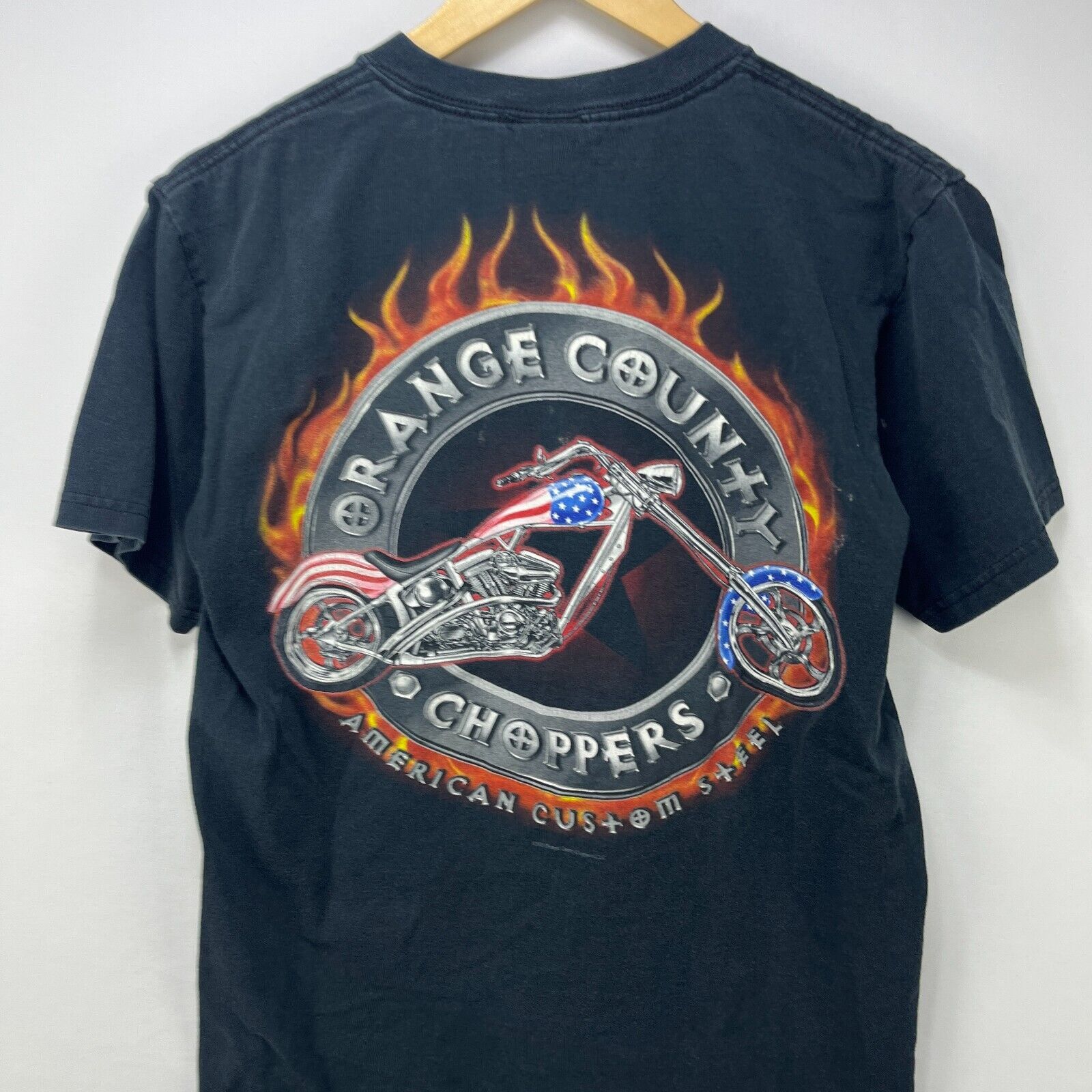 Vintage Vintage Y2K Orange County Choppers Flames Biker Medium Faded Size US M / EU 48-50 / 2 - 4 Thumbnail
