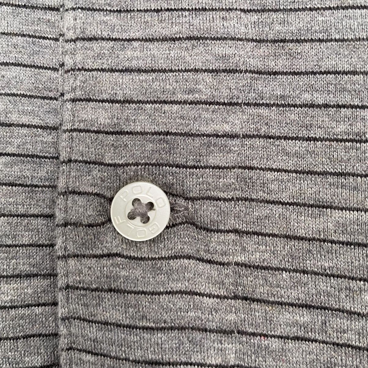 Polo Ralph Lauren × Vintage Vintage Ralph Lauren Polo Golf Grey Stripes Polo Shirt Size US M / EU 48-50 / 2 - 3 Thumbnail