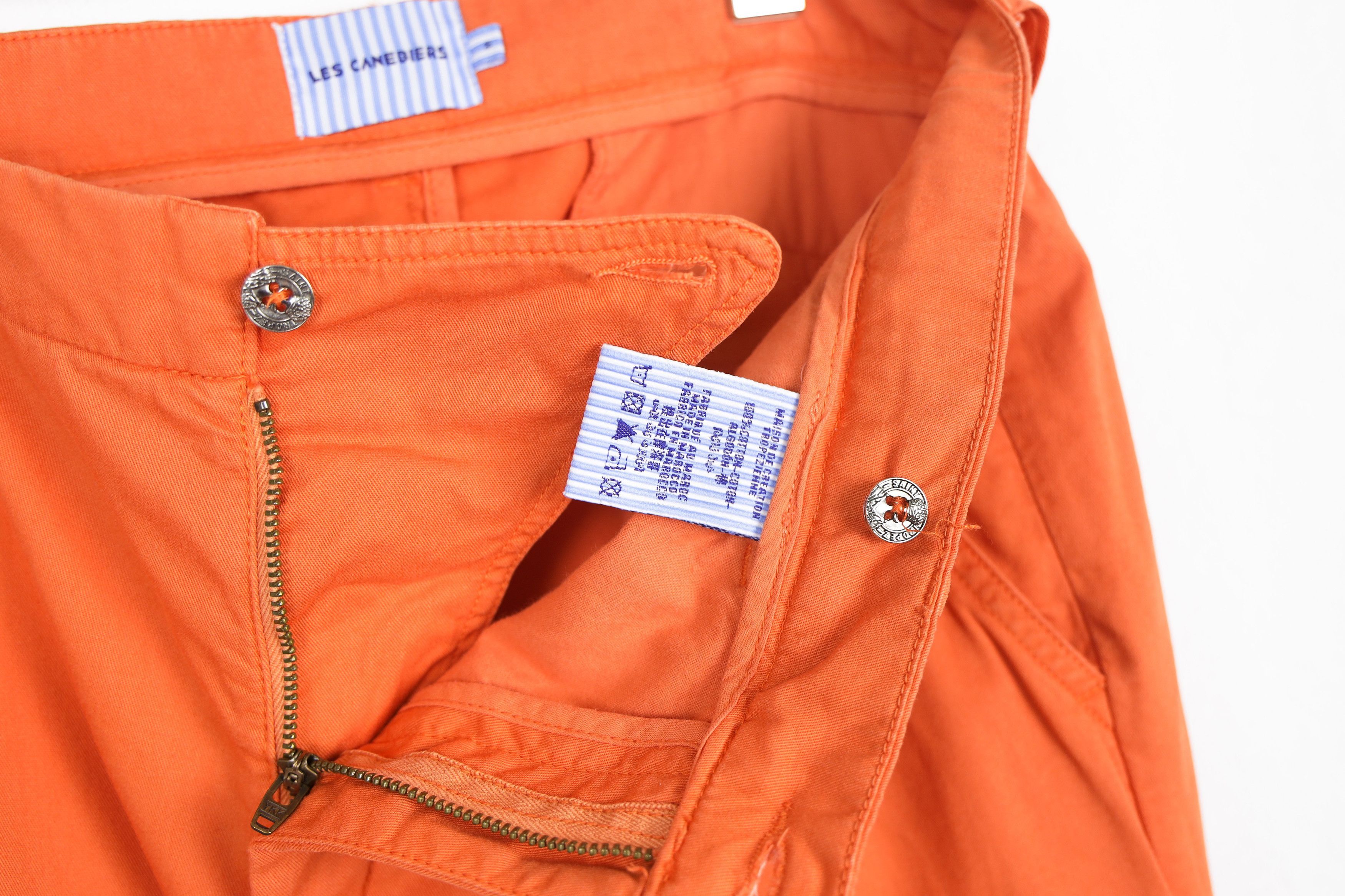 Designer × Life's a Beach × Vilebrequin Les Canebiers Orange Chino Tartane Pants Trousers Size US 31 - 6 Thumbnail