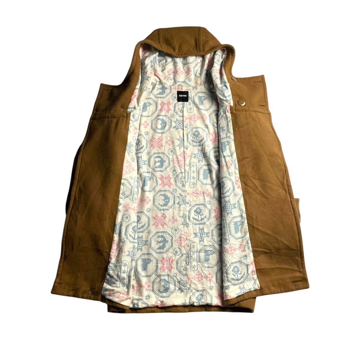 Issey Miyake 🇯🇵 VINTAGE NE-NET WOOL LINED PRINTED DUFFLE JACKET Size US XL / EU 56 / 4 - 10 Thumbnail