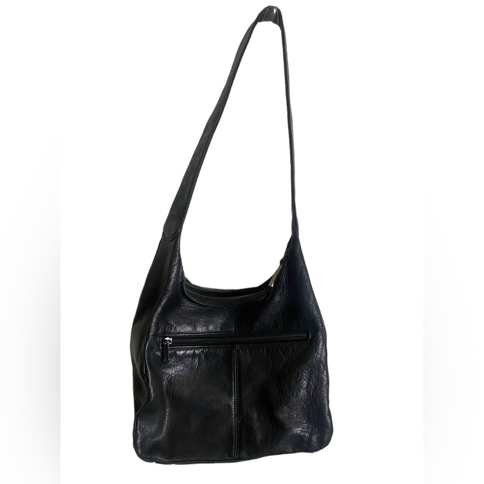 Other TIGNANELLO Solid Black Leather Shoulder Bag One Wide Strap Size ONE SIZE - 2 Thumbnail
