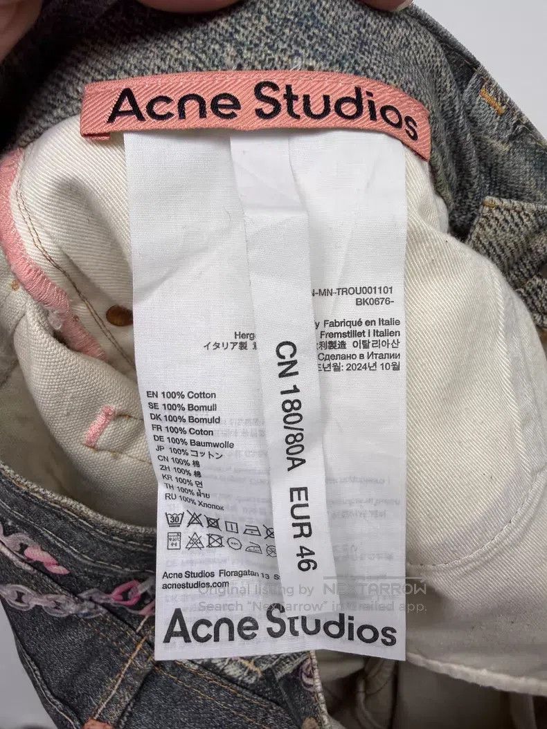 Acne Studios Acne Studios 1981M Distressed Washed Candy Chain 3D Printe Size US 30 / EU 46 - 4 Thumbnail