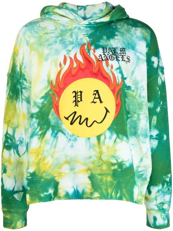 Palm Angels o1y0325 Logo Hoodie in Multicolor Size US XXS / EU 40 - 1 Thumbnail