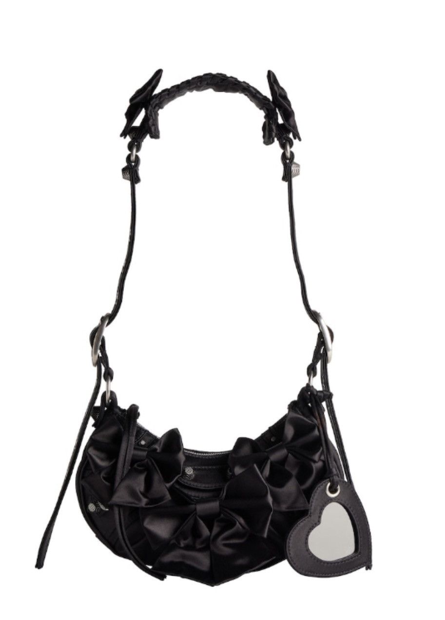 Balenciaga Balenciaga Cagole XS Ruffle Bow Satin Shoulder Bag Size ONE SIZE - 1 Thumbnail