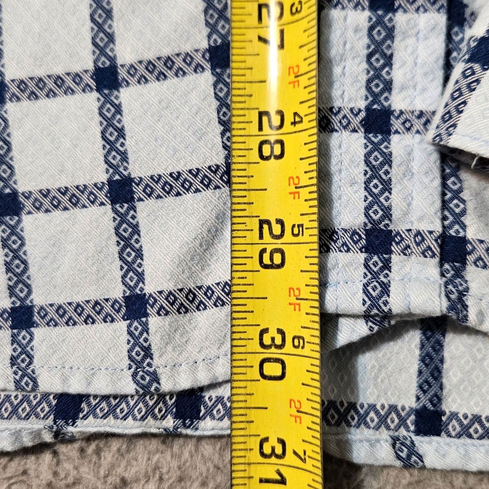 Robert Graham Robert Graham Blue Paisley Checkered Button Up Shirt Men's XL Flip Cuff Size US XL / EU 56 / 4 - 6 Thumbnail