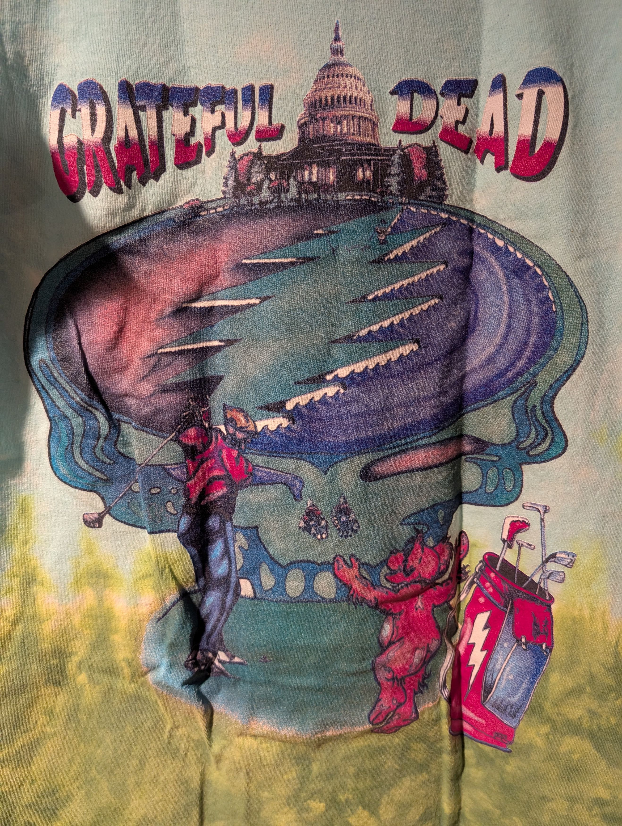 Grateful Dead Grateful Dead Dancing Bears Liquid Blue Golf Tour T-Shirt Size US M / EU 48-50 / 2 - 5 Thumbnail