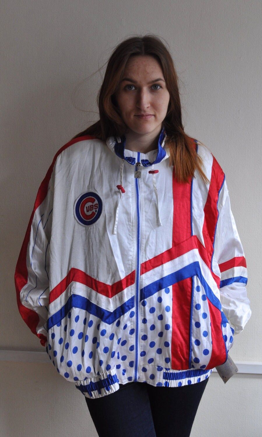 MLB Deadstock Chicago Cubs Vintage Women's XL Nylon Shell Jacket Size XL / US 12-14 / IT 48-50 - 4 Thumbnail