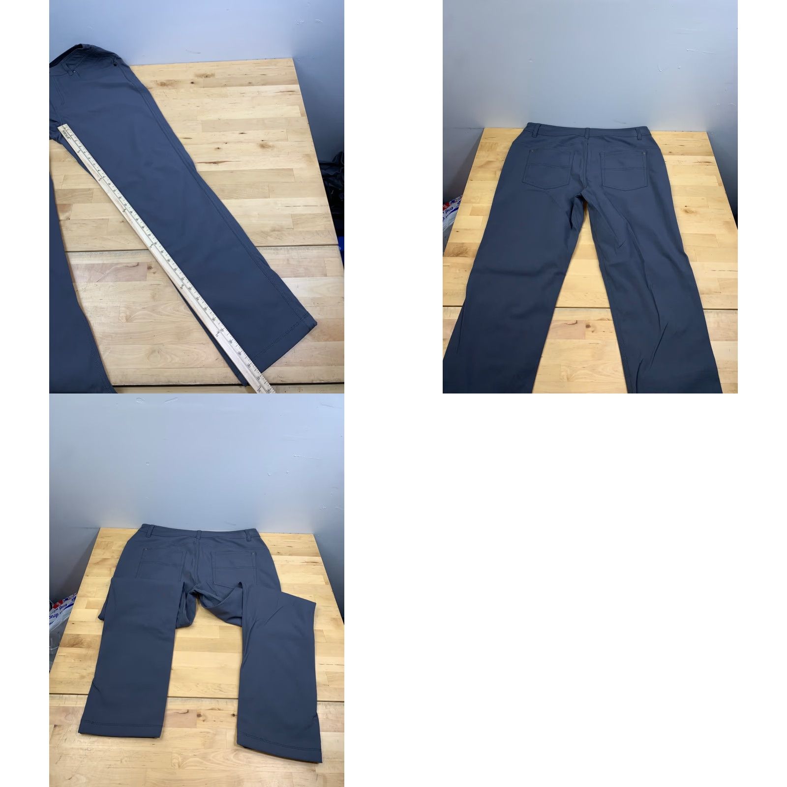 Vintage Western Rise Evolution Pants Men 34x30 Gray Chino Pants Casual Travel Workwear 5-Pocket Nylon Straight Size US 34 / EU 50 - 8 Thumbnail
