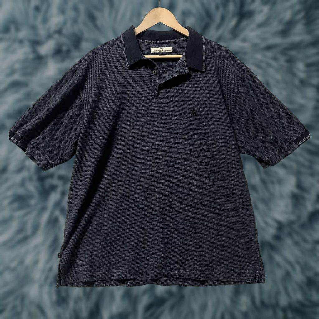 Tommy Bahama Tommy Bahama Polo Shirt Men XL Charcoal Gray Silk Blend Short Sleeve Button Collar Spread Cotton Silk Solid Regular Vintage No Size US XL / EU 56 / 4 - 1 Thumbnail