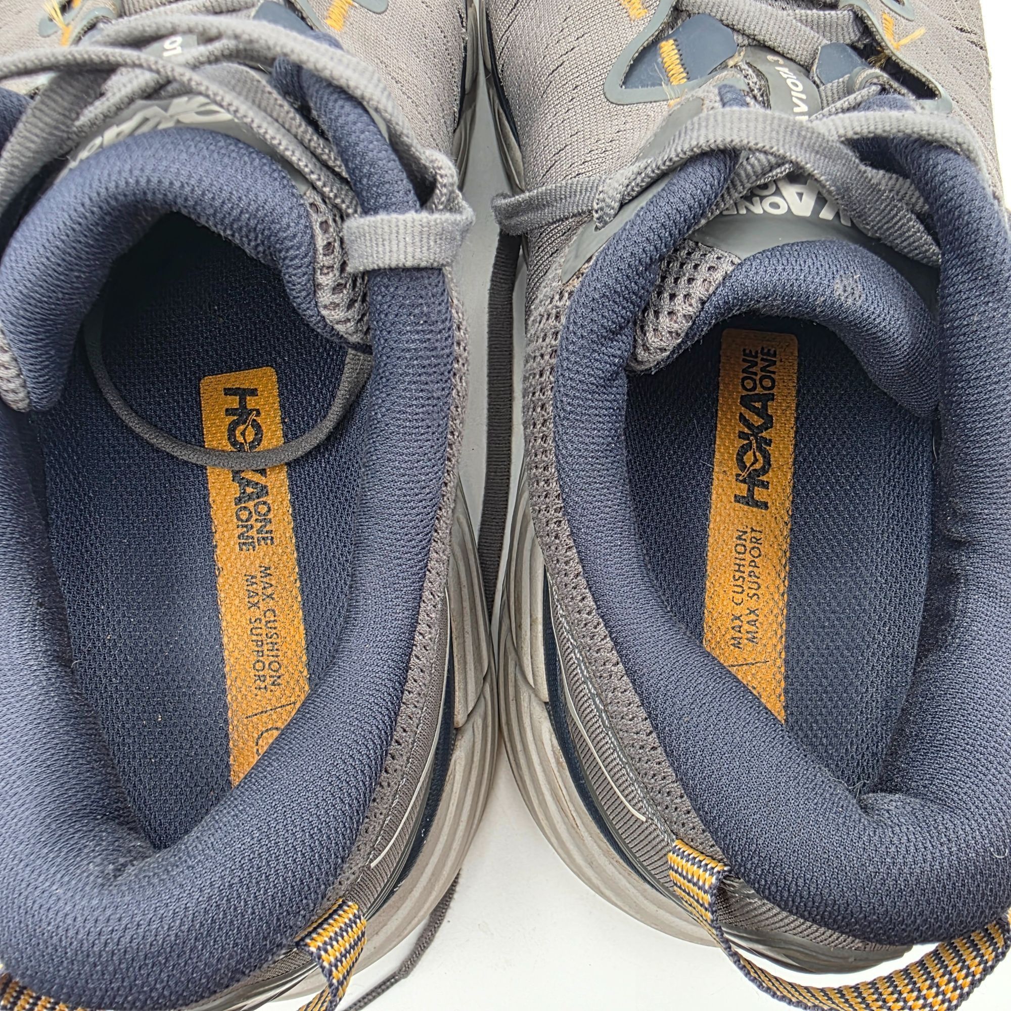 Hoka Hoka One One Gaviota 3 Mens Size 10.5 Gray Yellow Running At Size US 10.5 / EU 43-44 - 9 Thumbnail