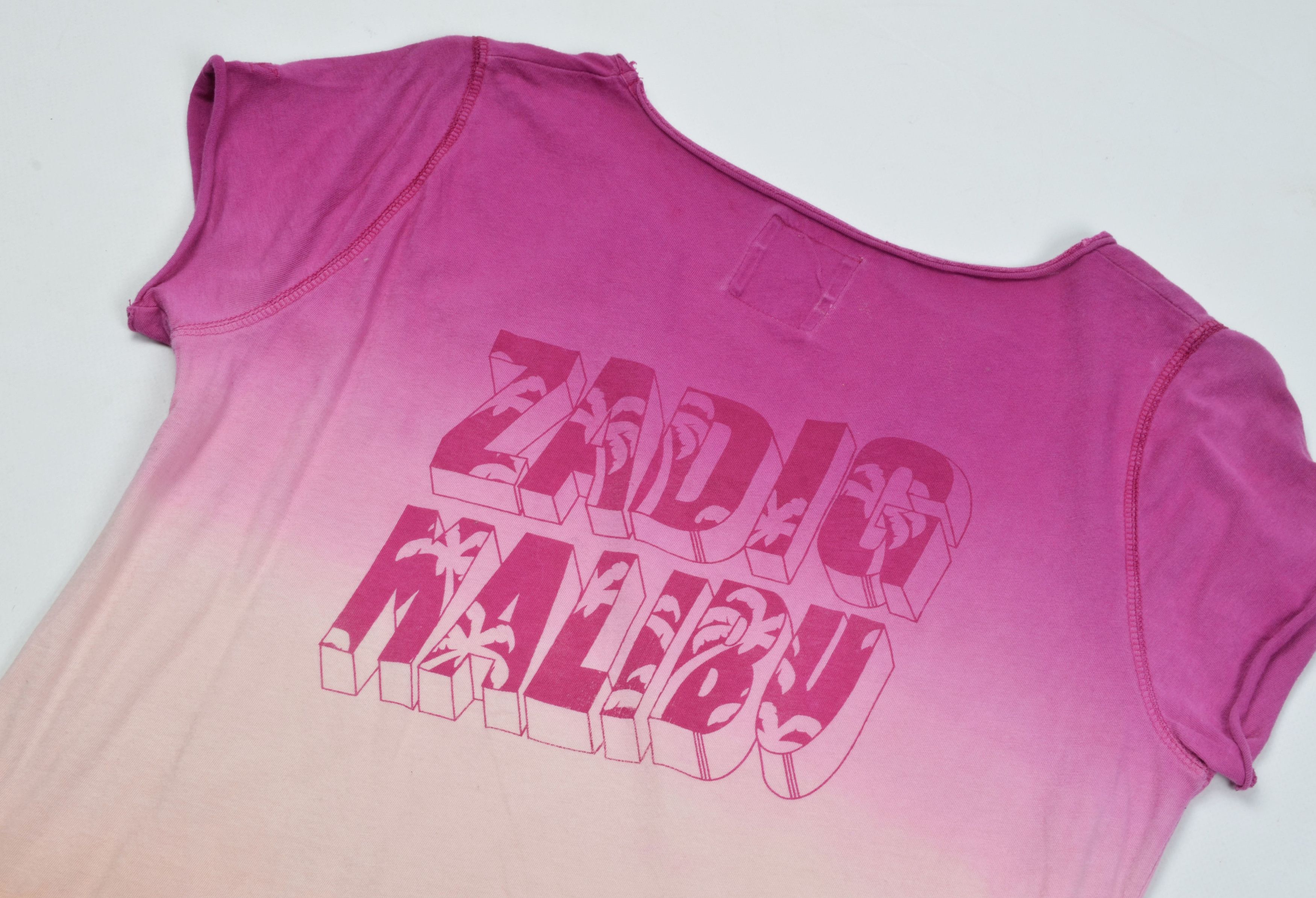 Zadig & Voltaire Zadig & Voltaire Multicolor Gradient V-Neck T-shirt Top Size S / US 4 / IT 40 - 9 Thumbnail