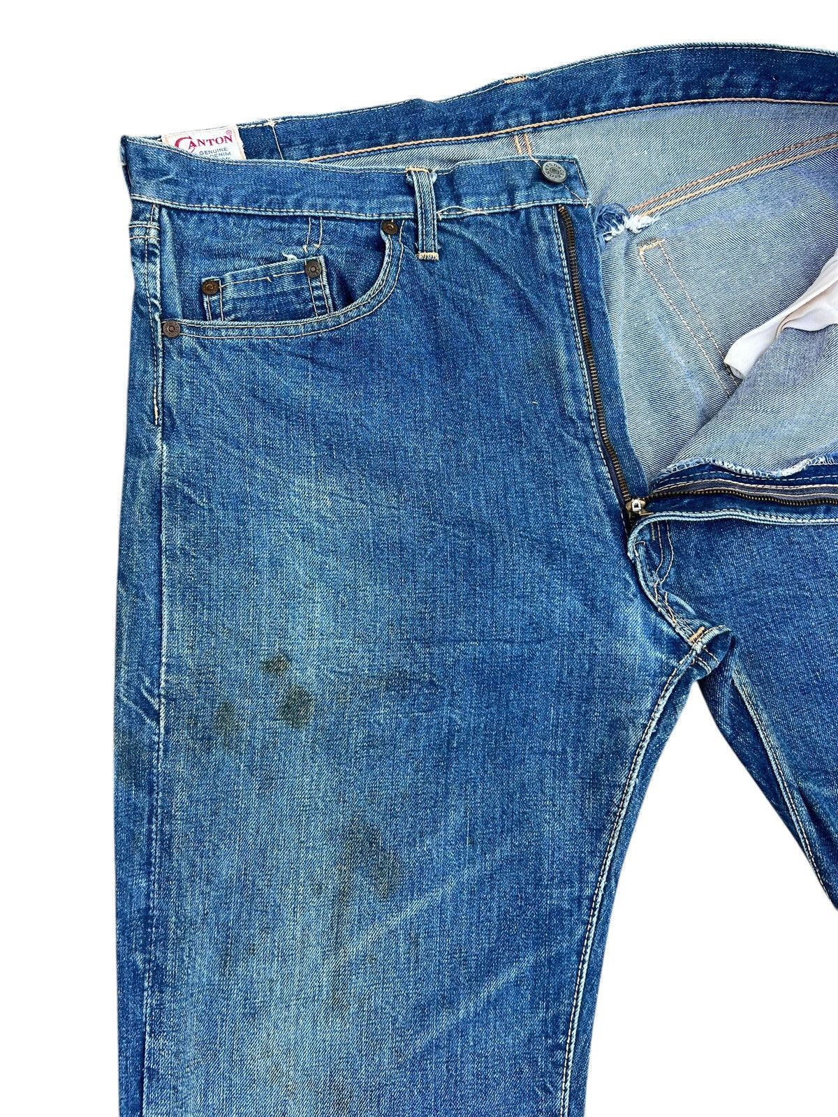 Vintage RARE! Vintage 60s Canton Fade Dirty Denim Selvedge Jeans Size US 36 / EU 52 - 6 Thumbnail